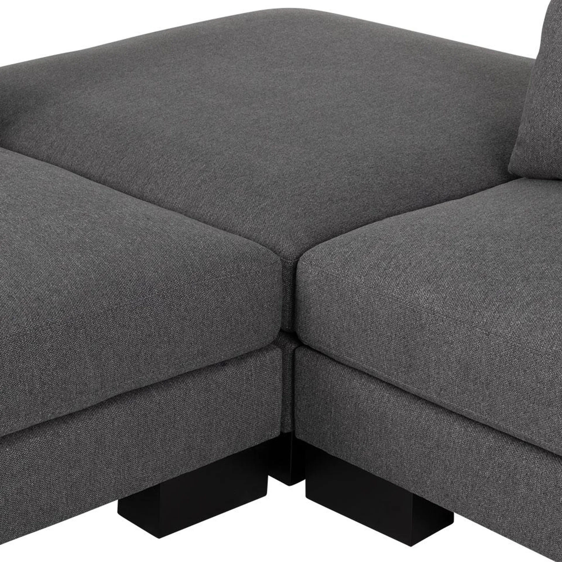 Allessa Modular 5 Seater Sofa With Ottoman, Dark Grey