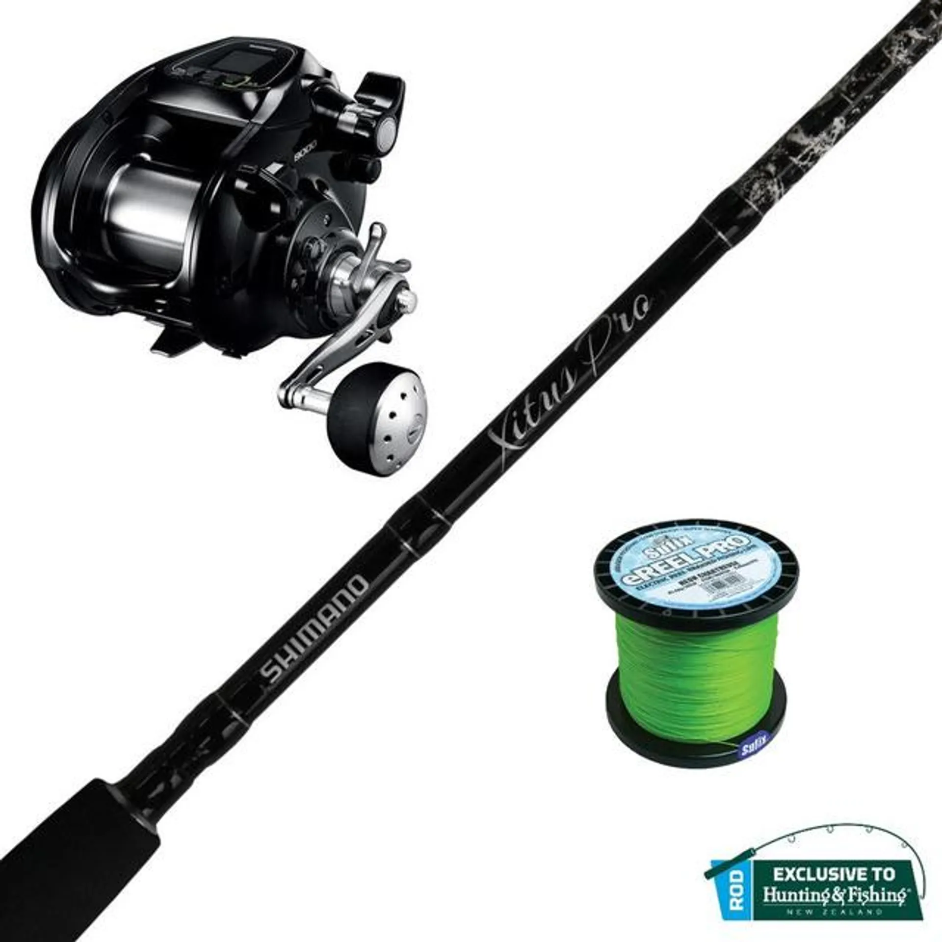 Shimano Forcemaster 9000A / Xitus Pro 5'6" 50-80lb 2 Piece BB Rod / Pro Braid