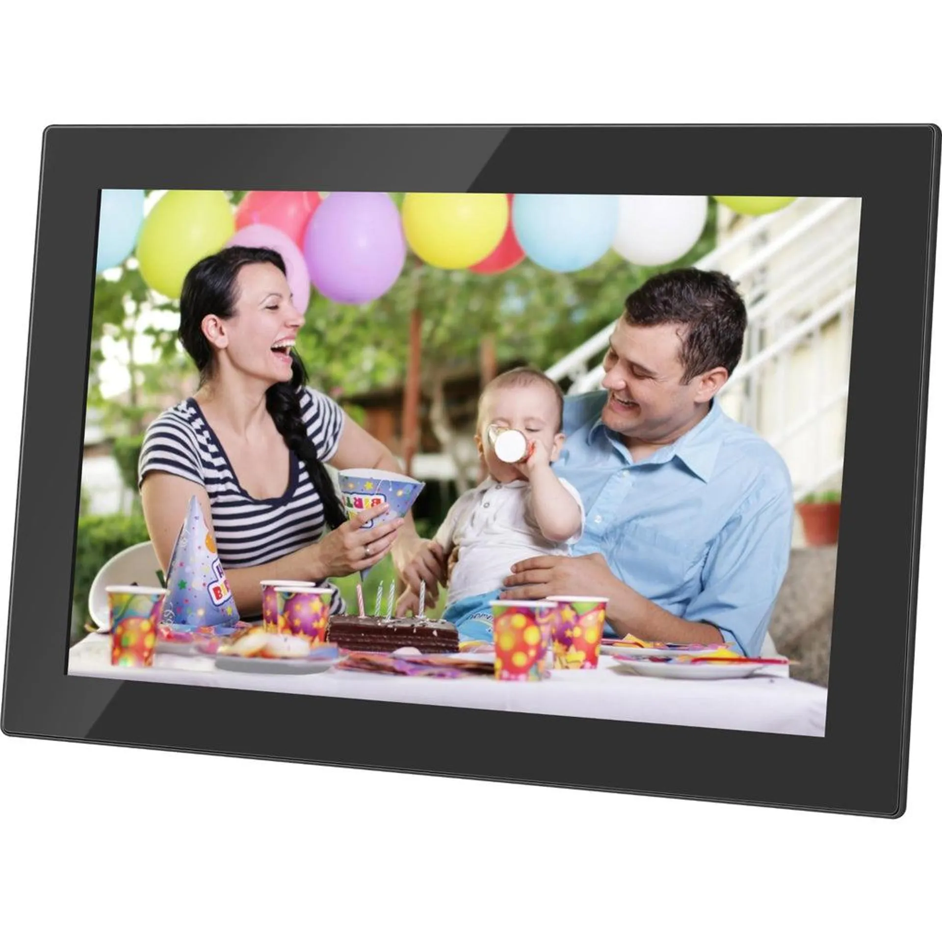 Jackson Frameo Premium Glass Smart Photo Frame 10" (Black) [16GB]