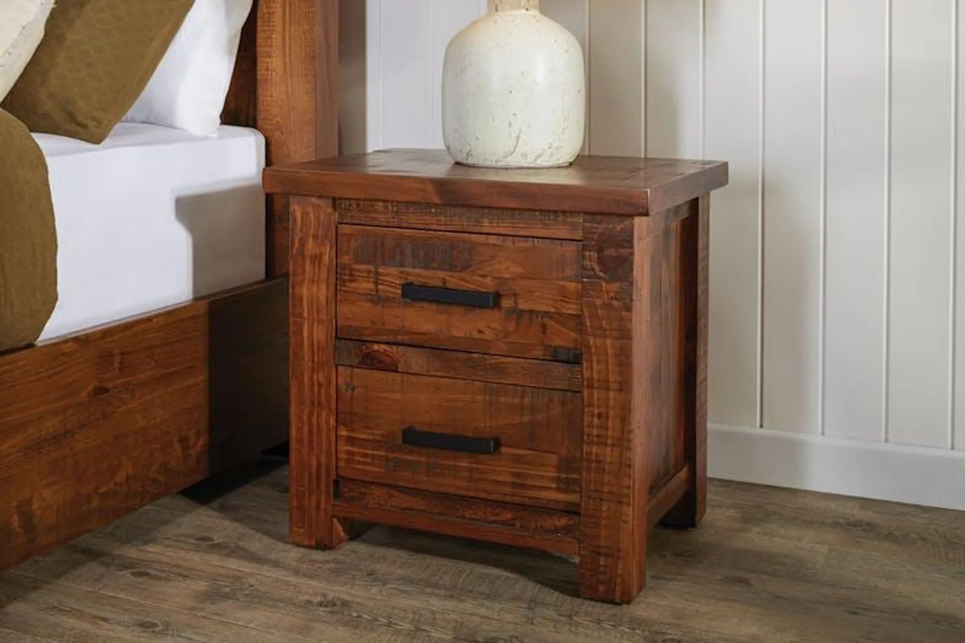 Cobar 2 Drawer Bedside Table