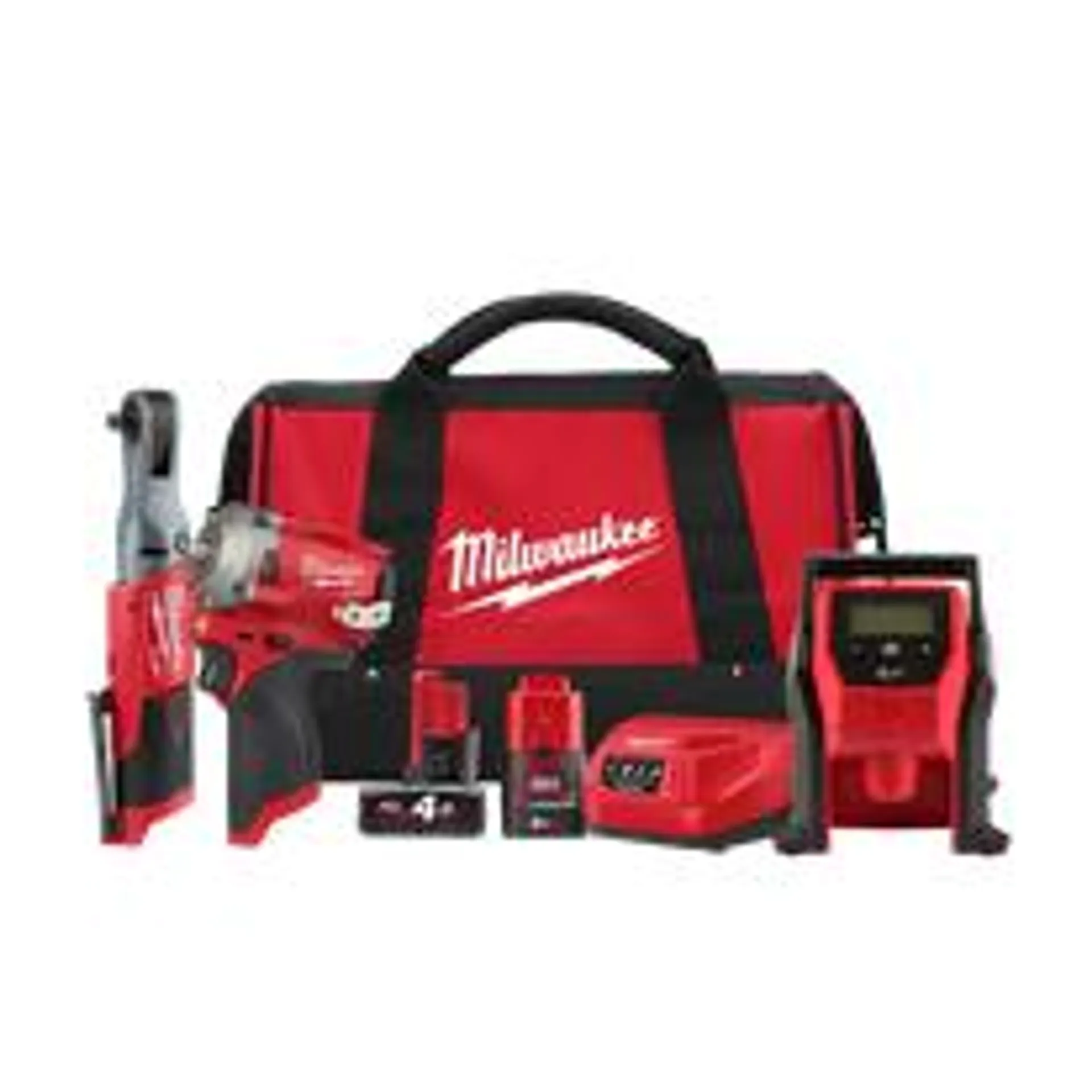 Milwaukee M12 FUEL Cordless Power Pack 3pc 3Q 12V 4Ah/3Ah