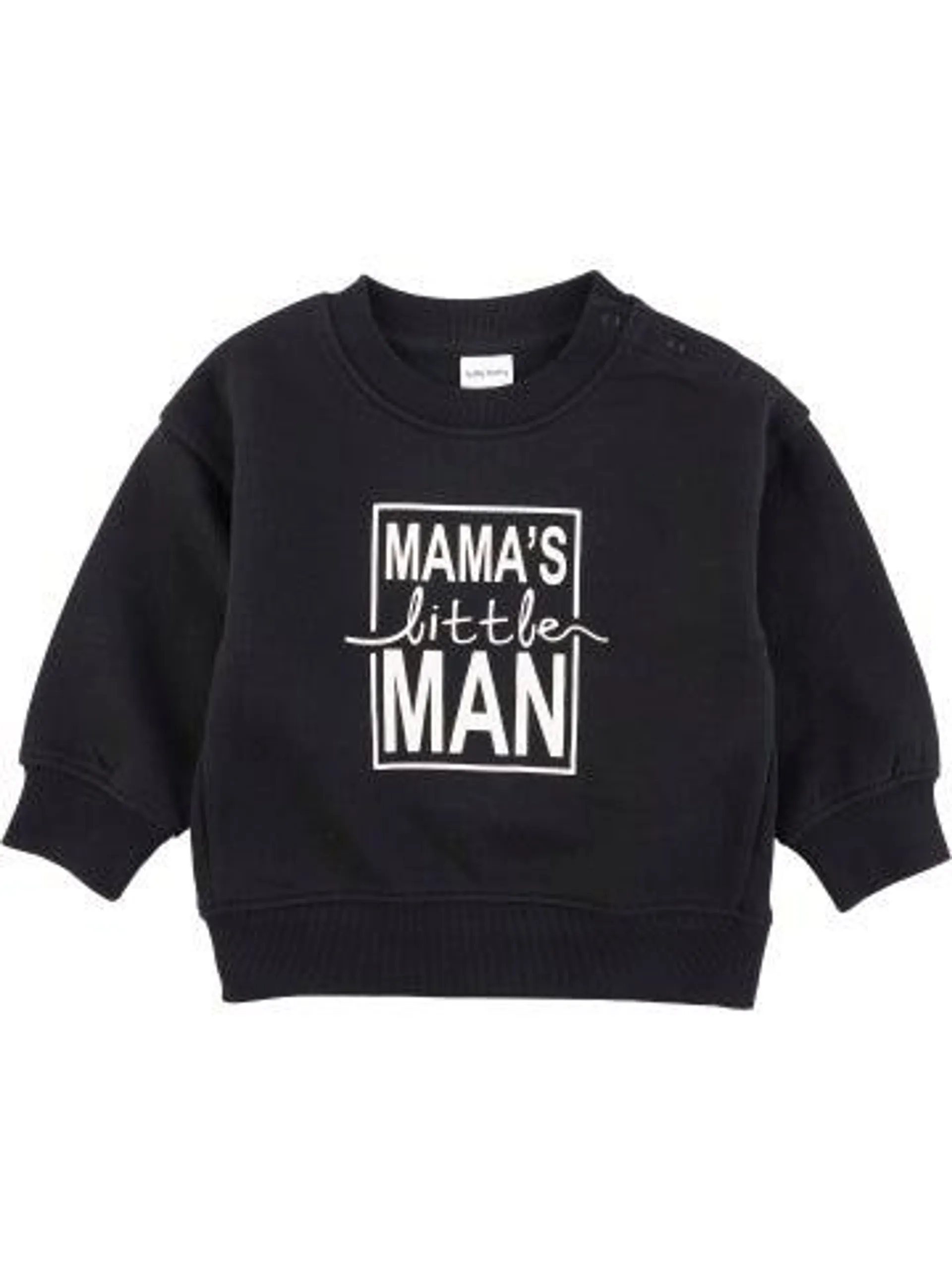 Babies' Slogan Sweatshirt in Black Slogan