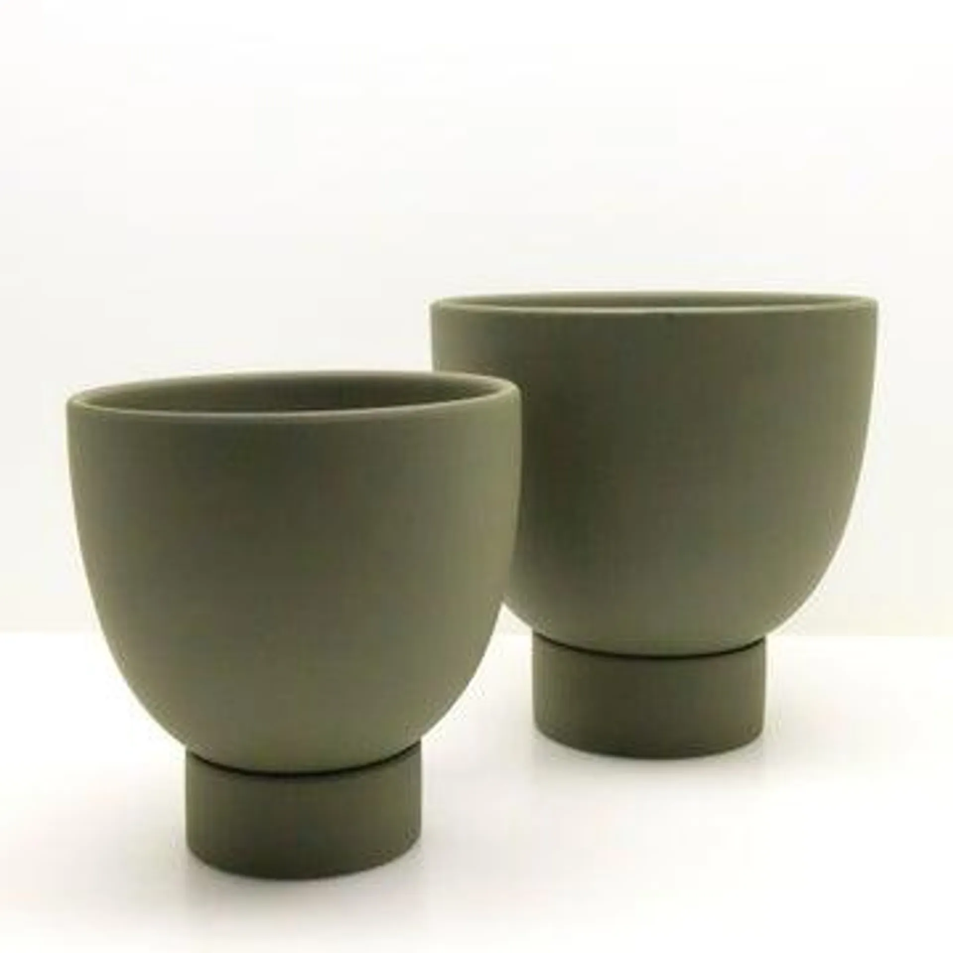 Bella Pot and Saucer - Forest - 2pc