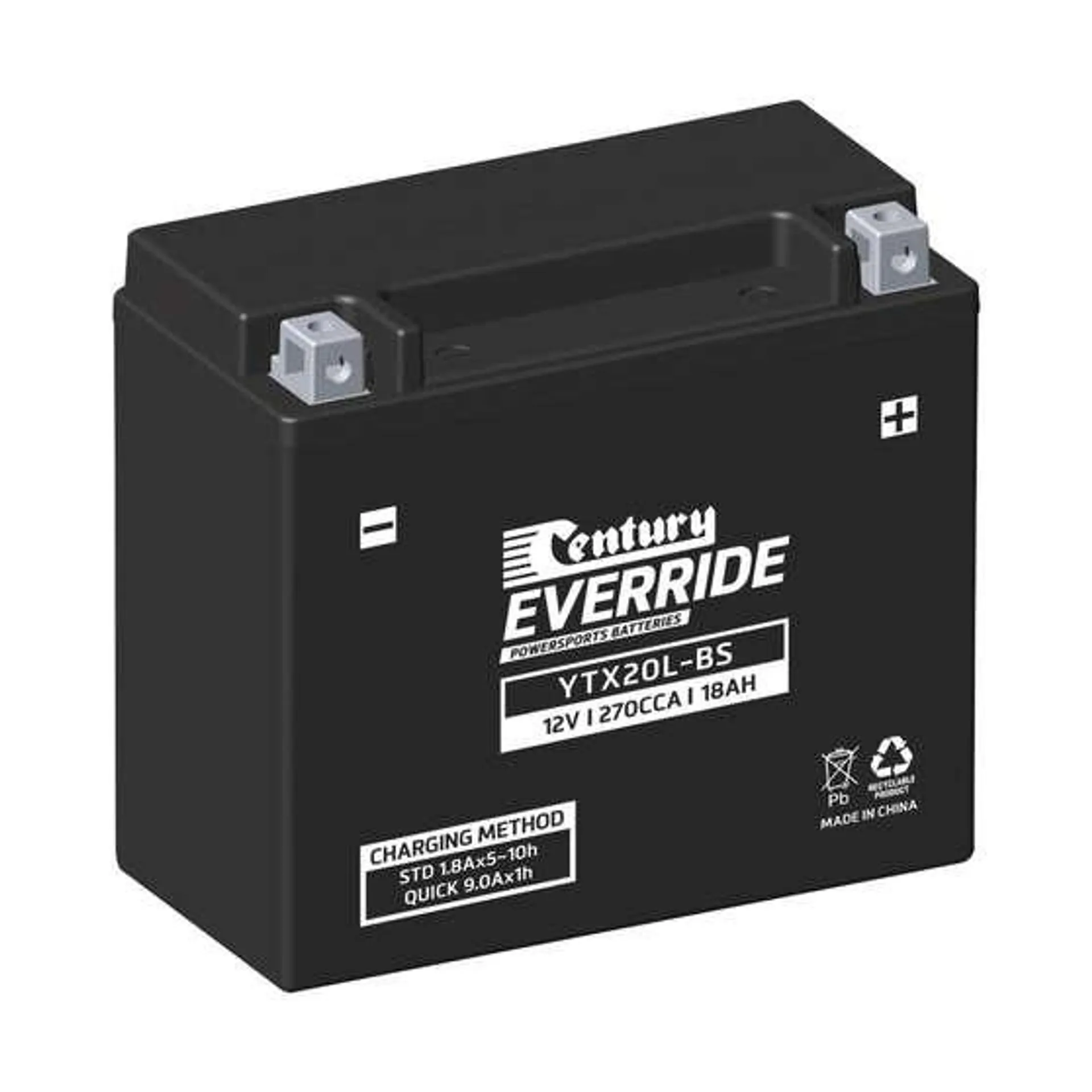 Century EverRide Powersports Battery YTX20L-BS