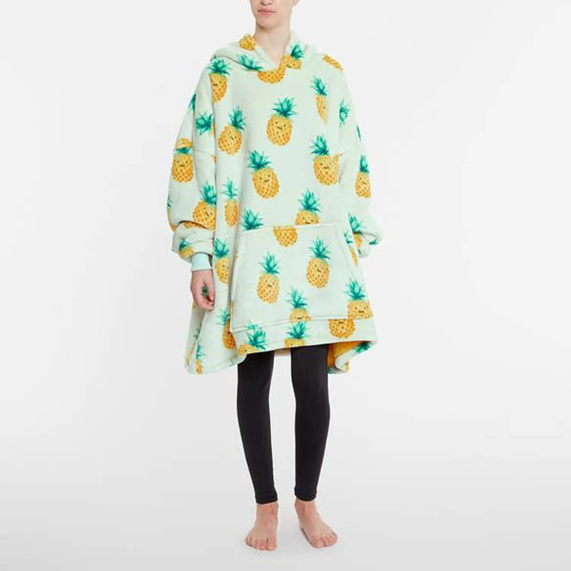 Pineapple Hooded Sherpa Blanket