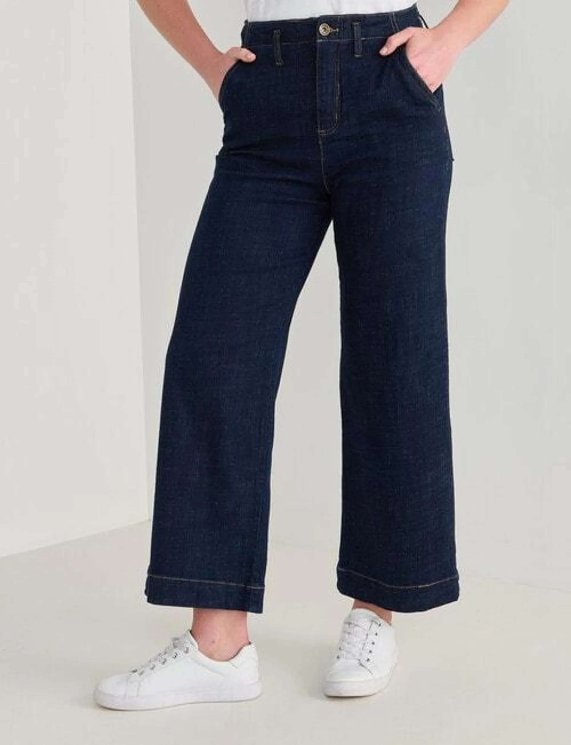 Denim Republic Wide Leg Jean, Rinse