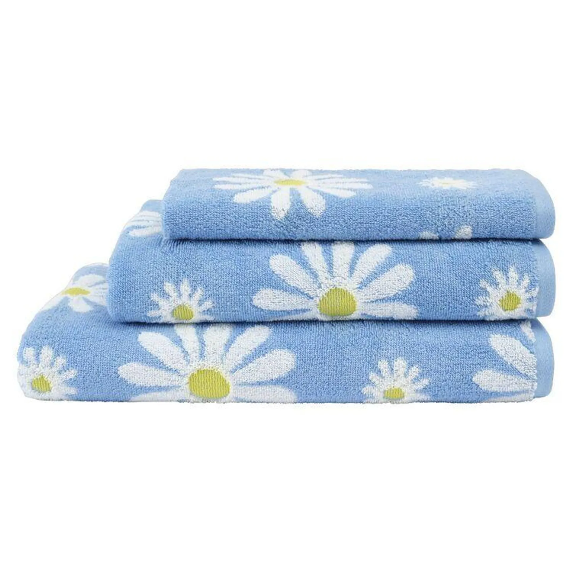 KOO Freya Daisy 550GSM Towel Collection Blue