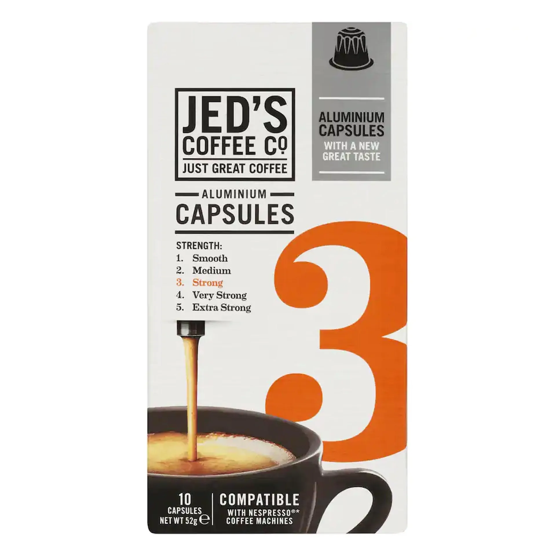 Jed's Aluminium Coffee Capsules 3 Stron...