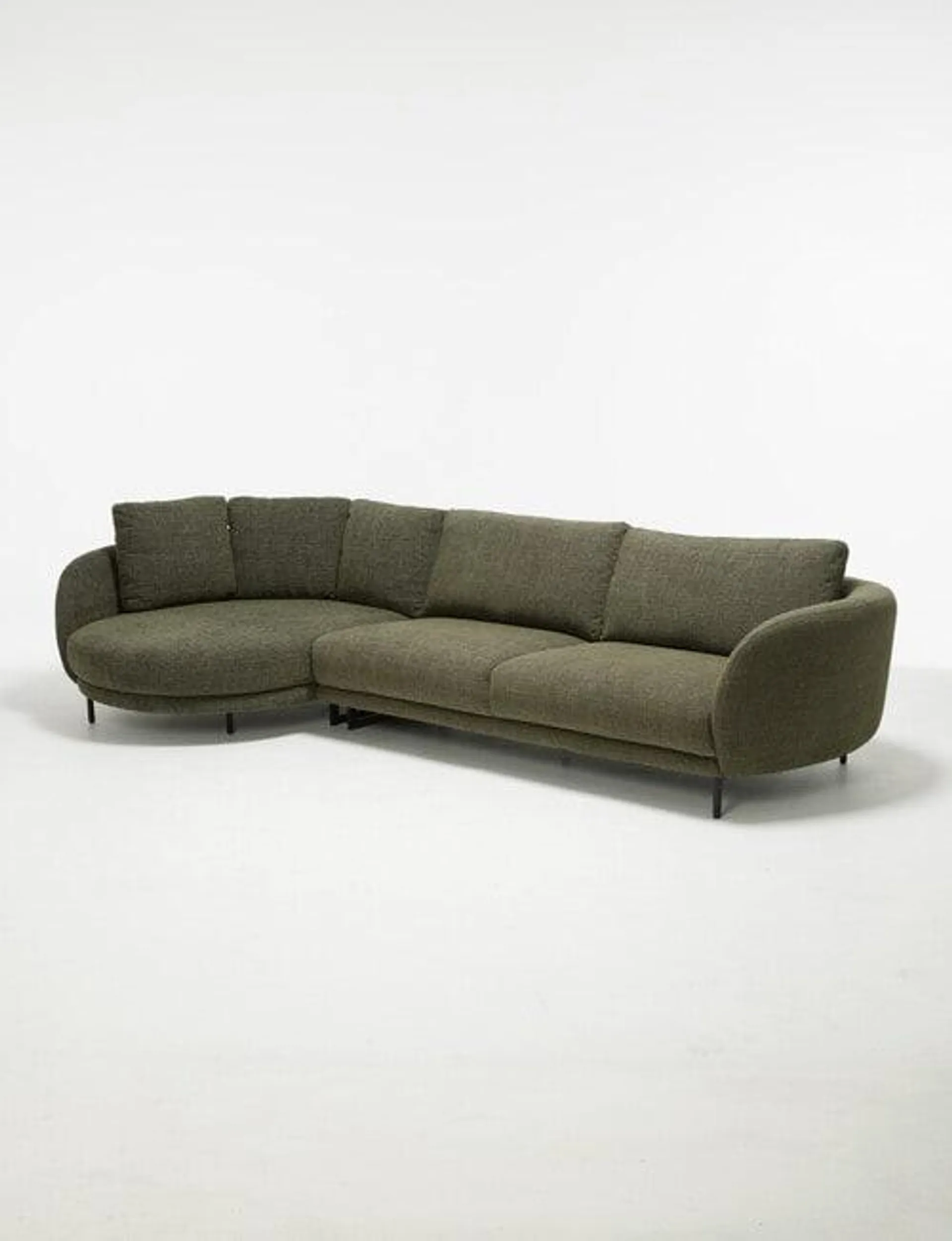 LUCA Milan Fabric 2 Seater Sofa with Left Hand Corner