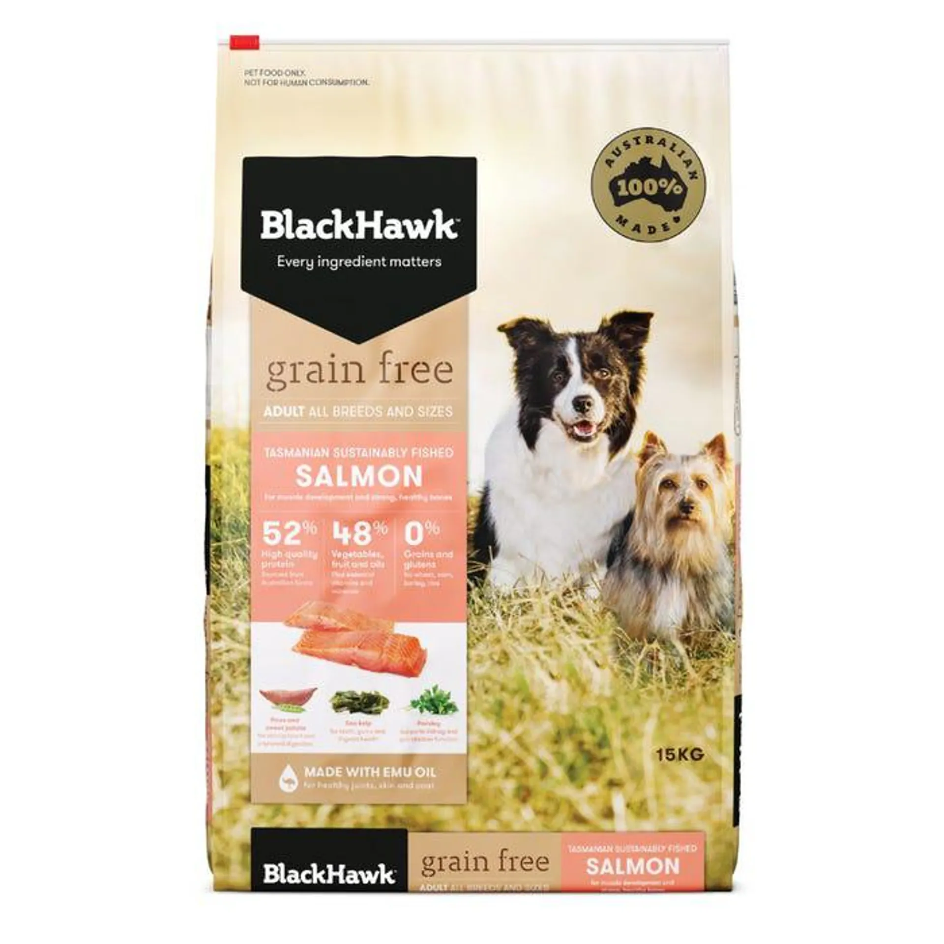 Black Hawk Salmon Grain Free Dog Food 15kg