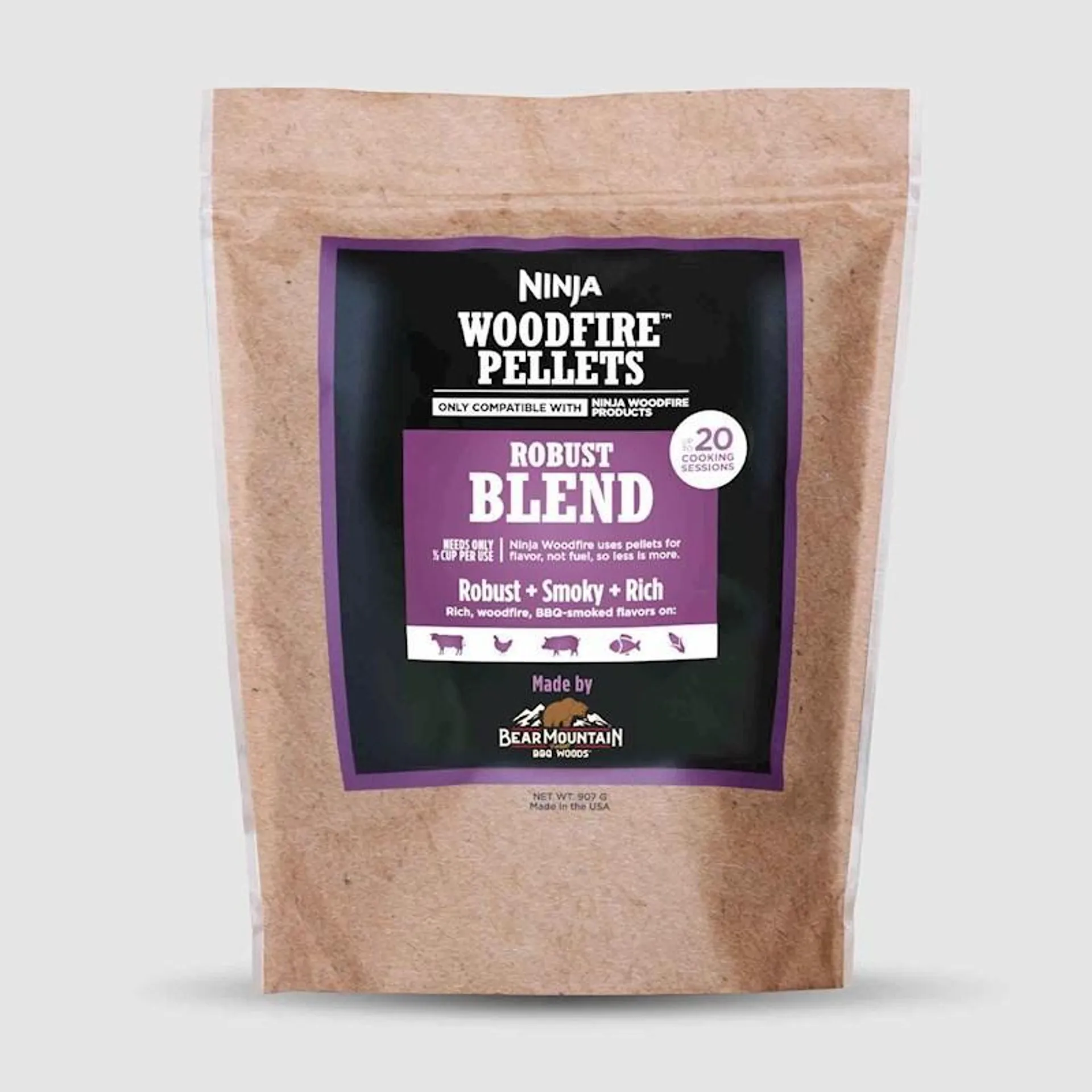 Ninja Woodfire Grill Robust Blend BBQ Pellets 900g