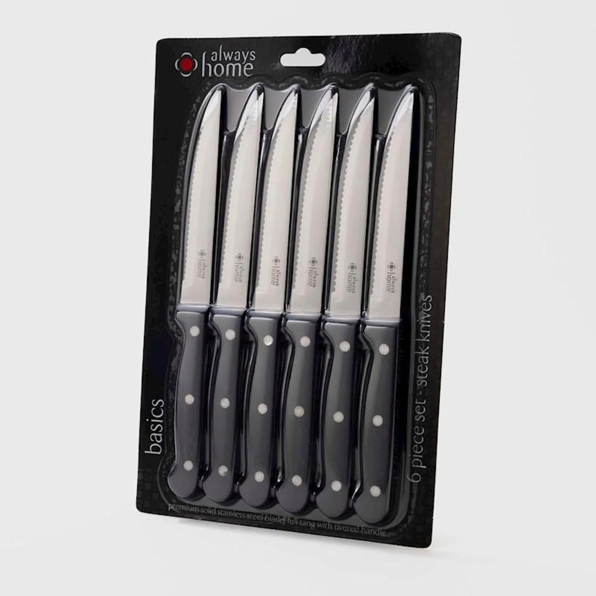 Always Home Basics Steak Knife Set 6 Piece