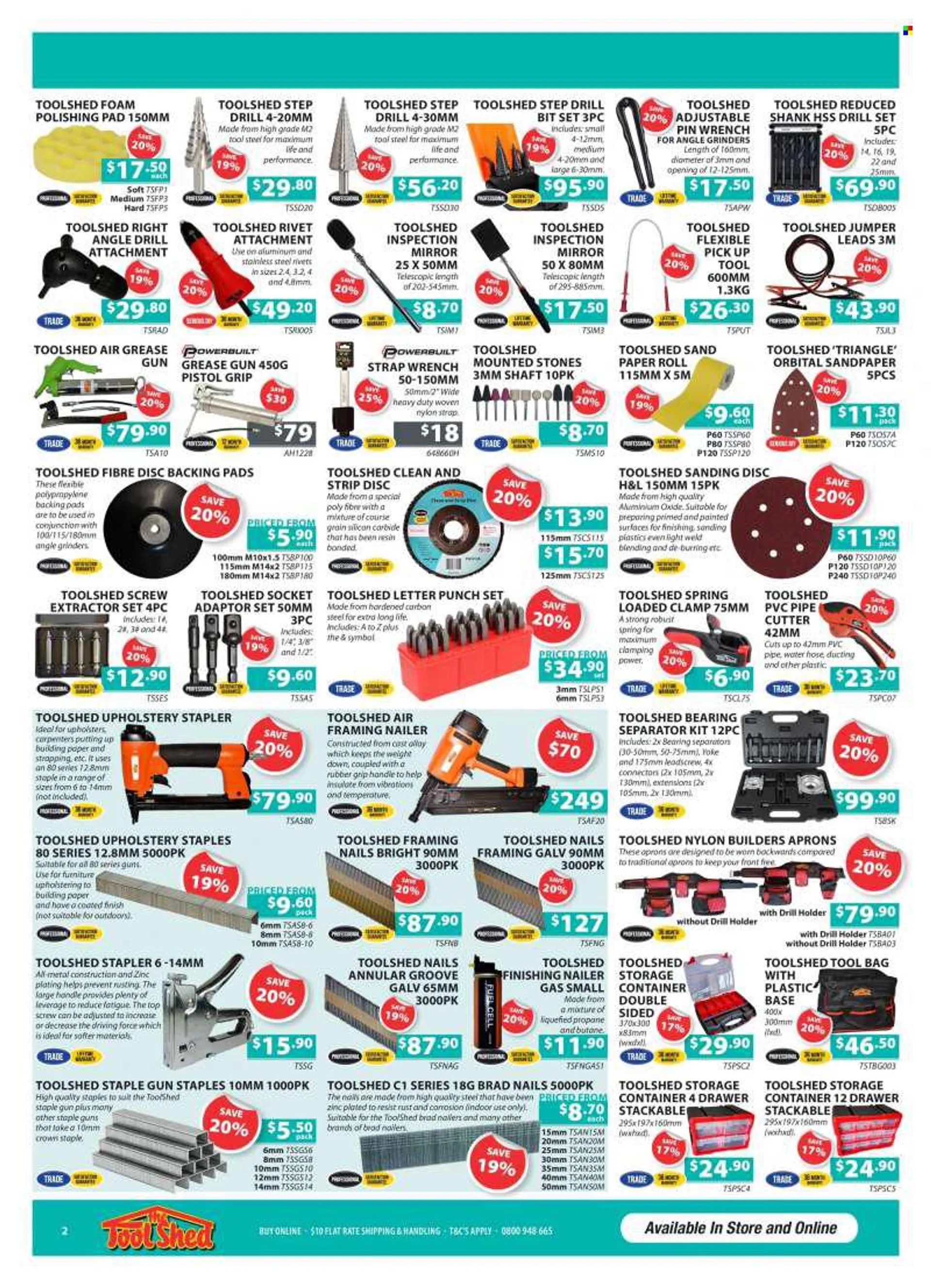 The Tool Shed mailer - 01.07.2022 - 31.07.2022 - Sales products - drill bit set, cutter. Page 2.
