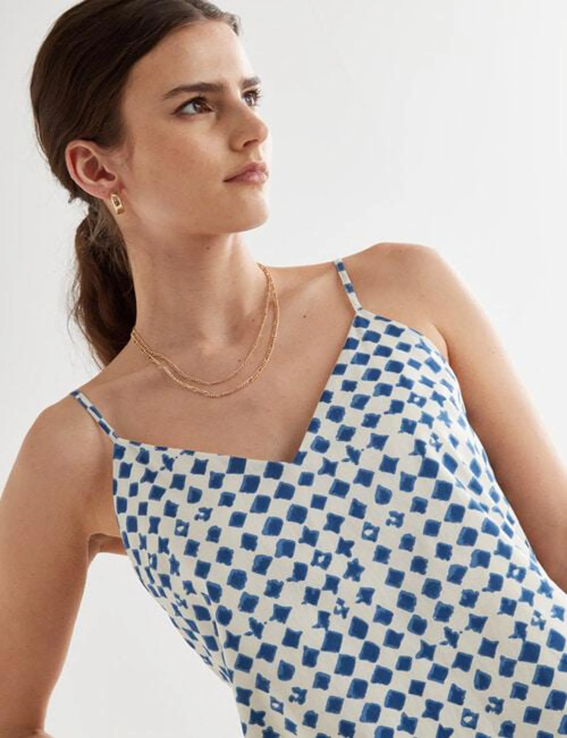 State of play Geometric Print Winnie Top, Blue