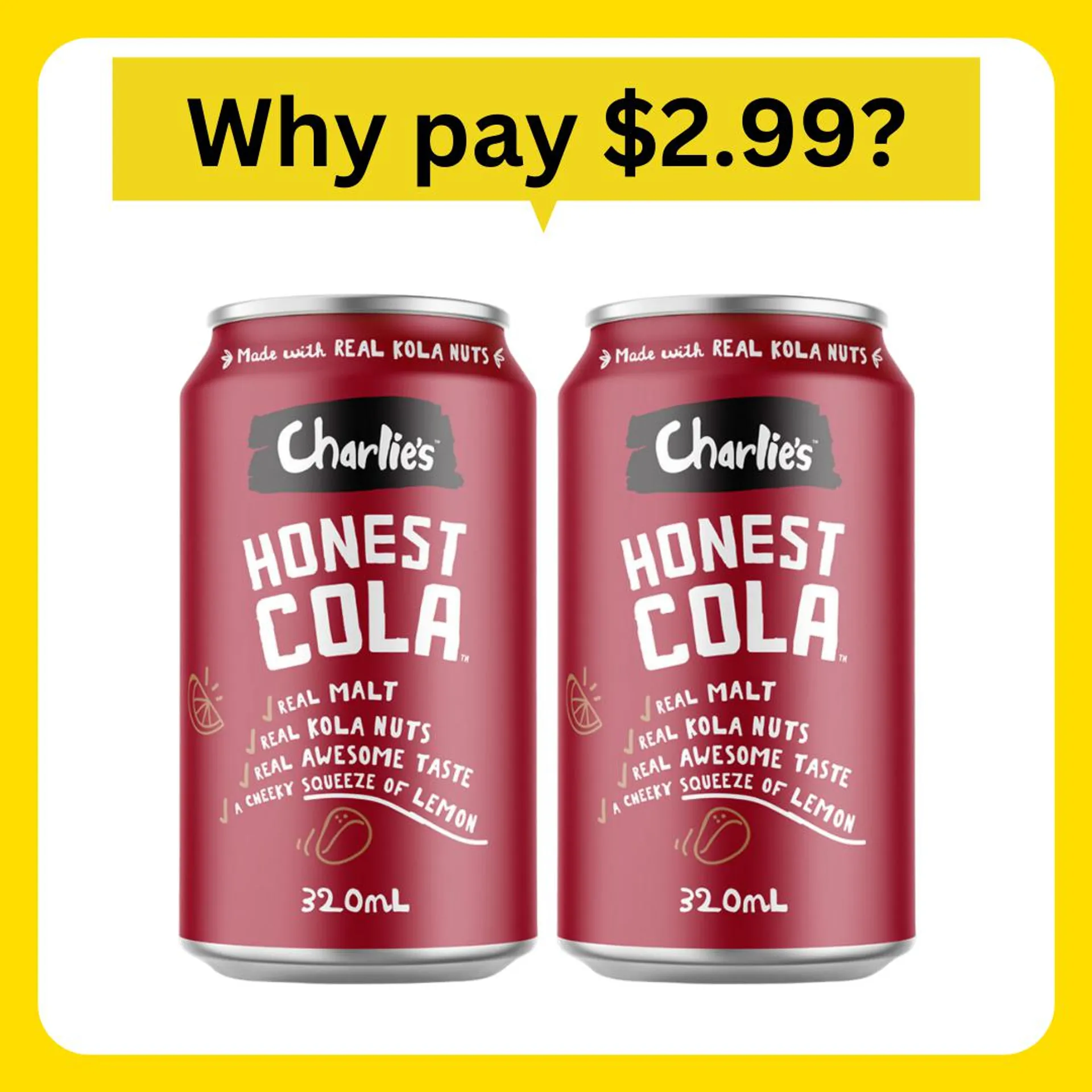 Charlie's Honest Cola 320ml