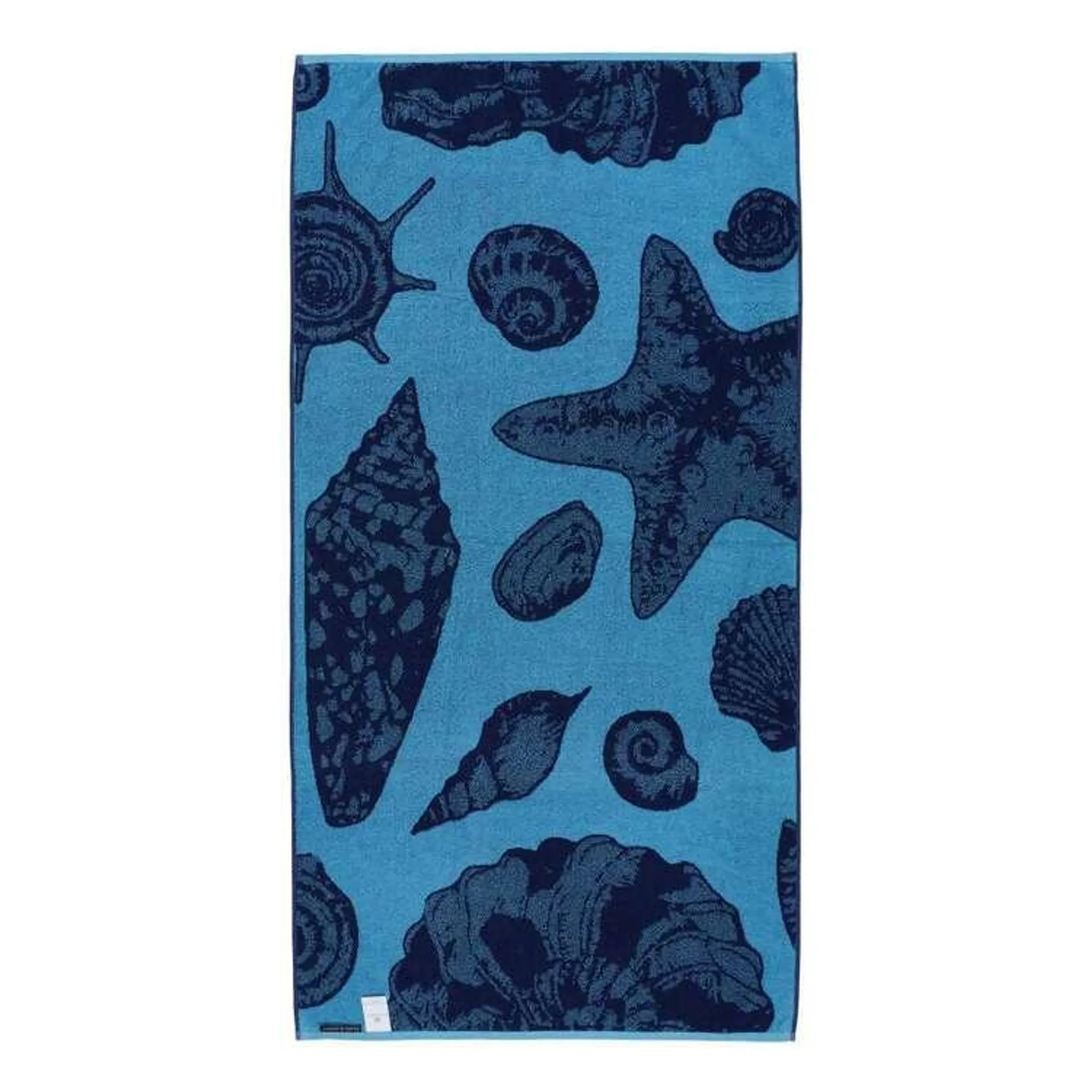 Logan & Mason Jacquard Beach Towels Seashell Blue 80 x 160 cm