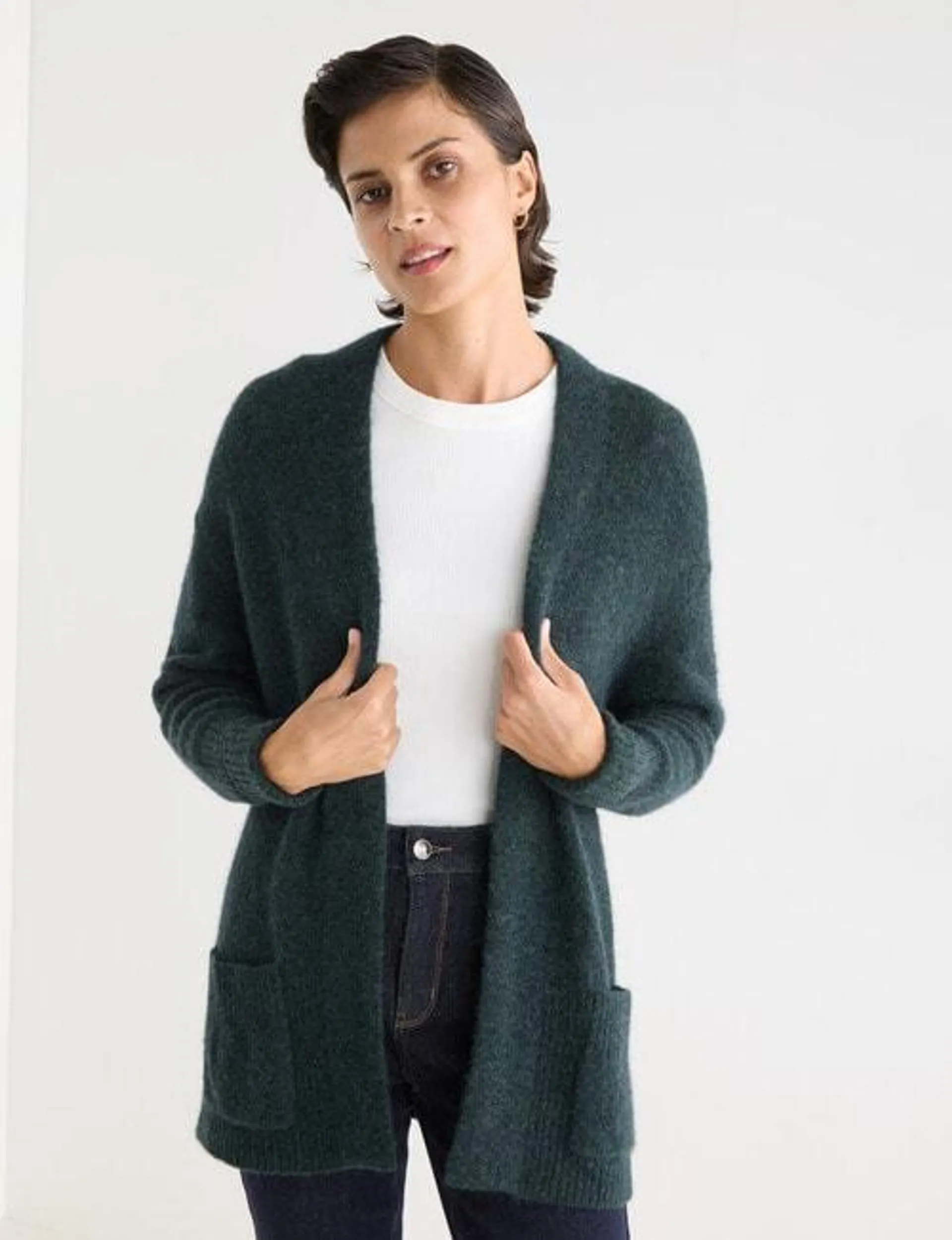 Jigsaw Cosy Cardigan, Forest Marle