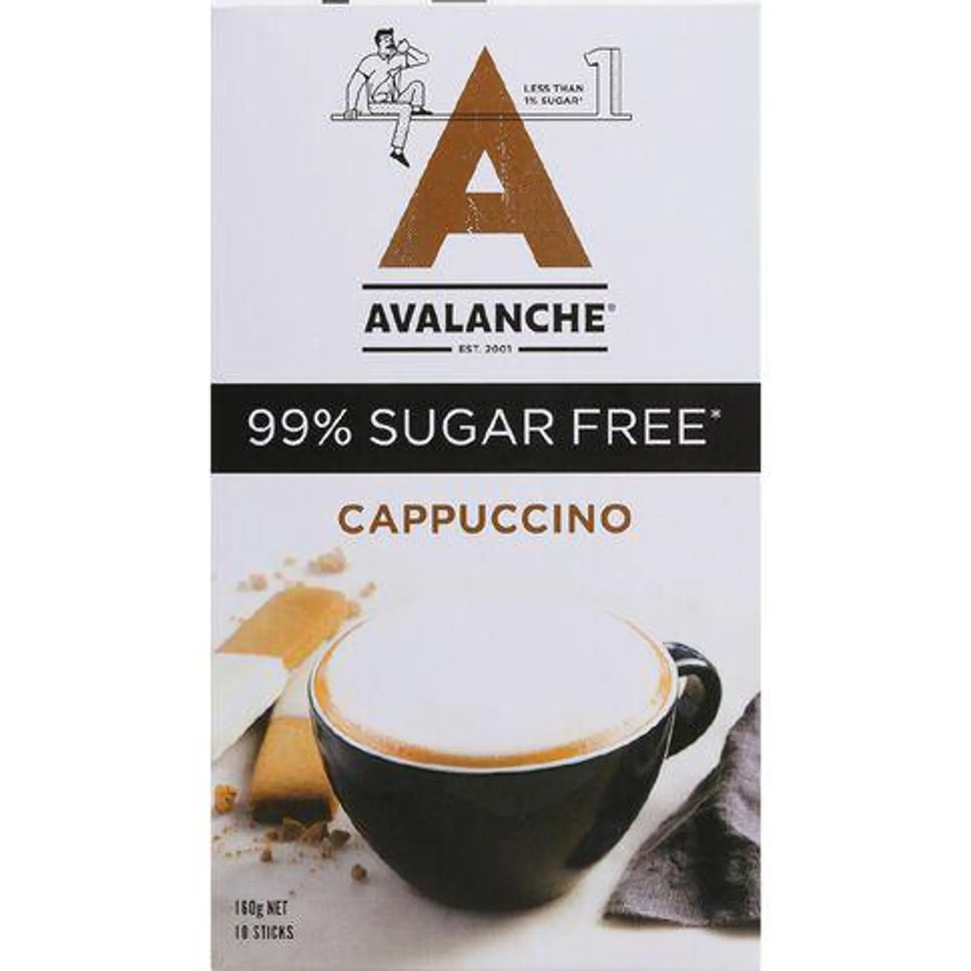 Avalanche 99% Sugar Free Cappuccino 10 Pack