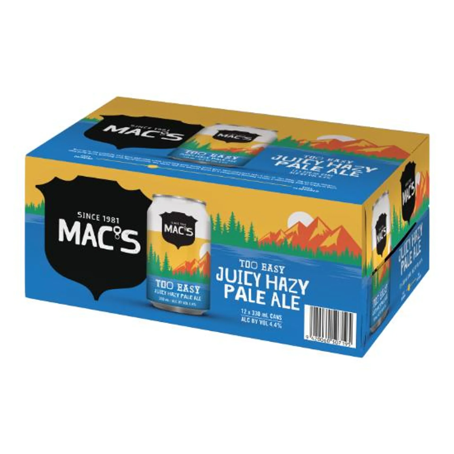 Mac's Too Easy Juicy Hazy Pale Ale Cans 12x330ml