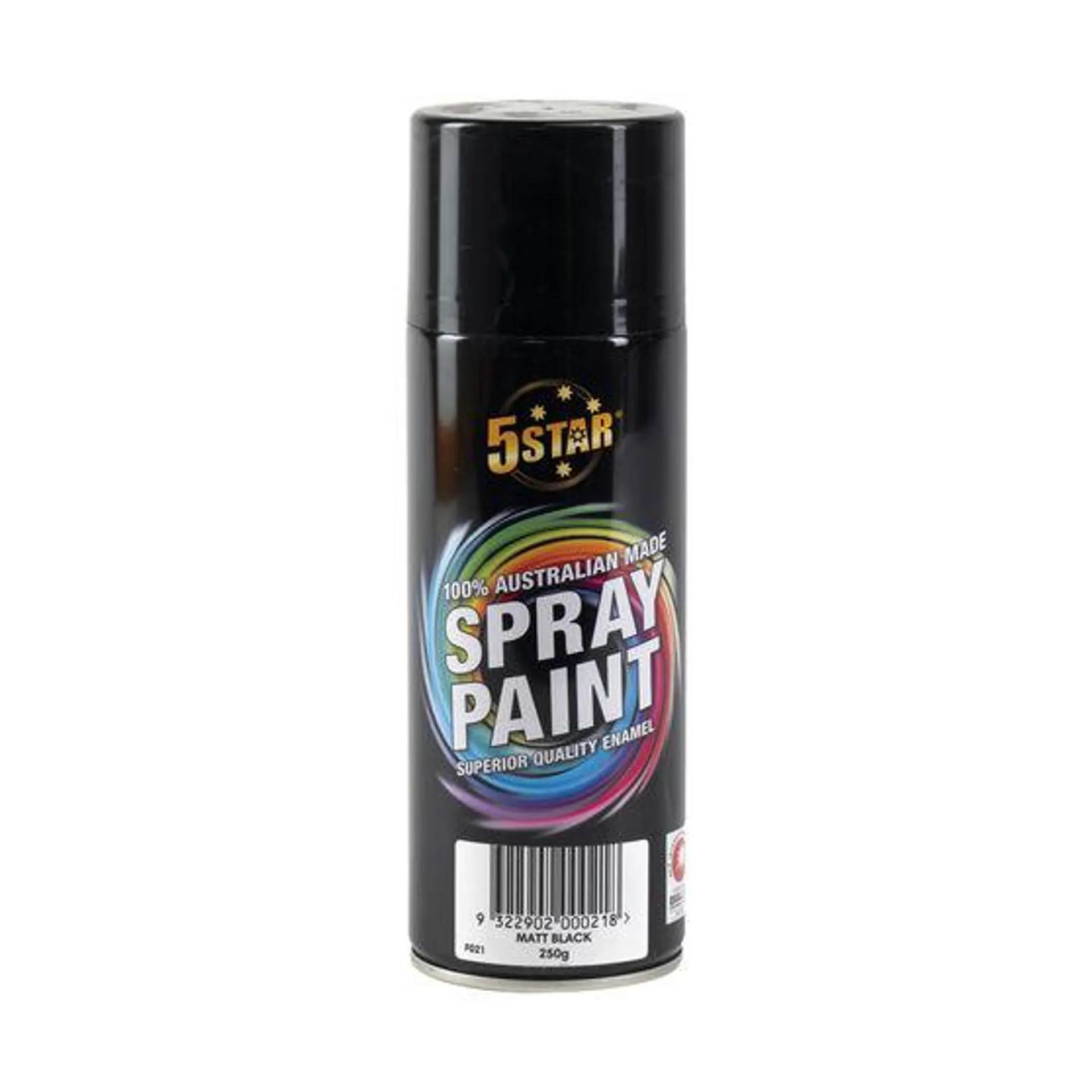 5 Star Enamel Spray Paint Matt Black 250g