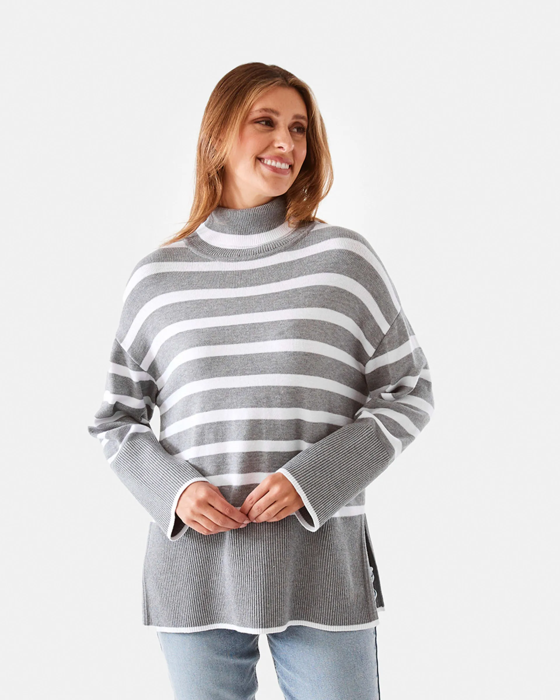 Roll Neck Stripe Tunic