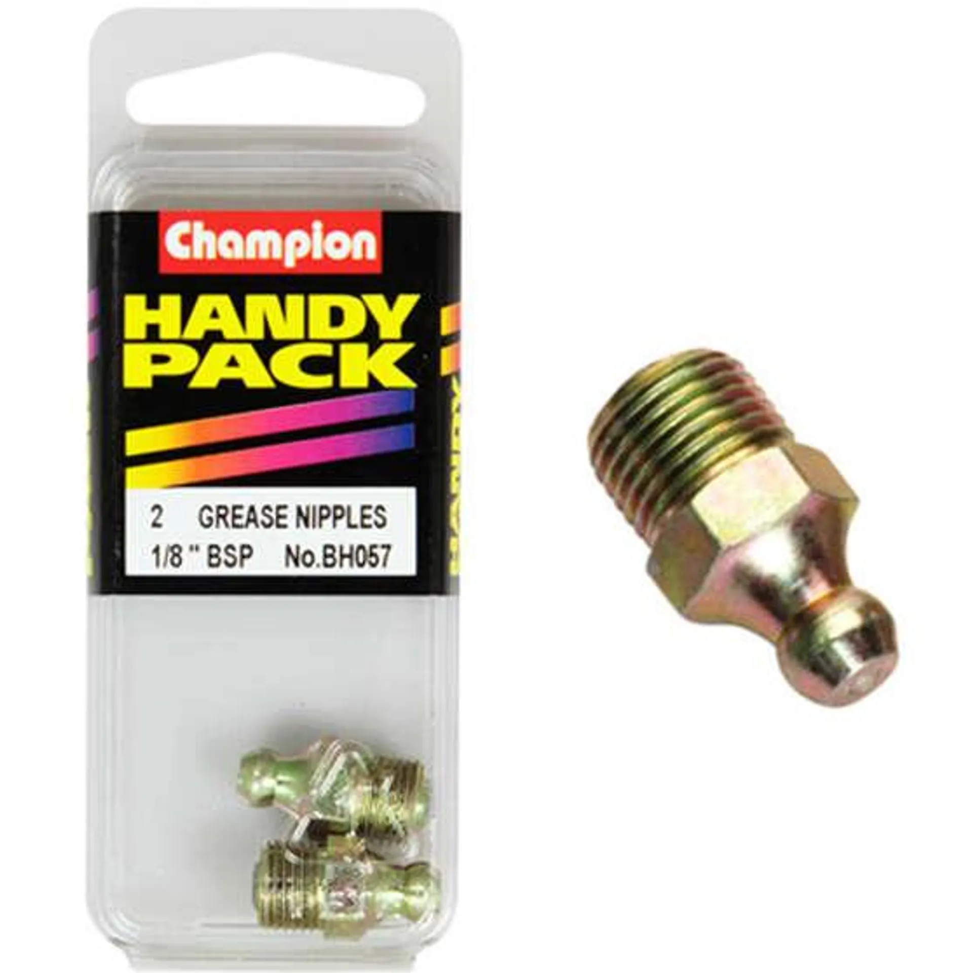 Champion Handy Pack Grease Nipples BH057, 1/8" BSP, Straight