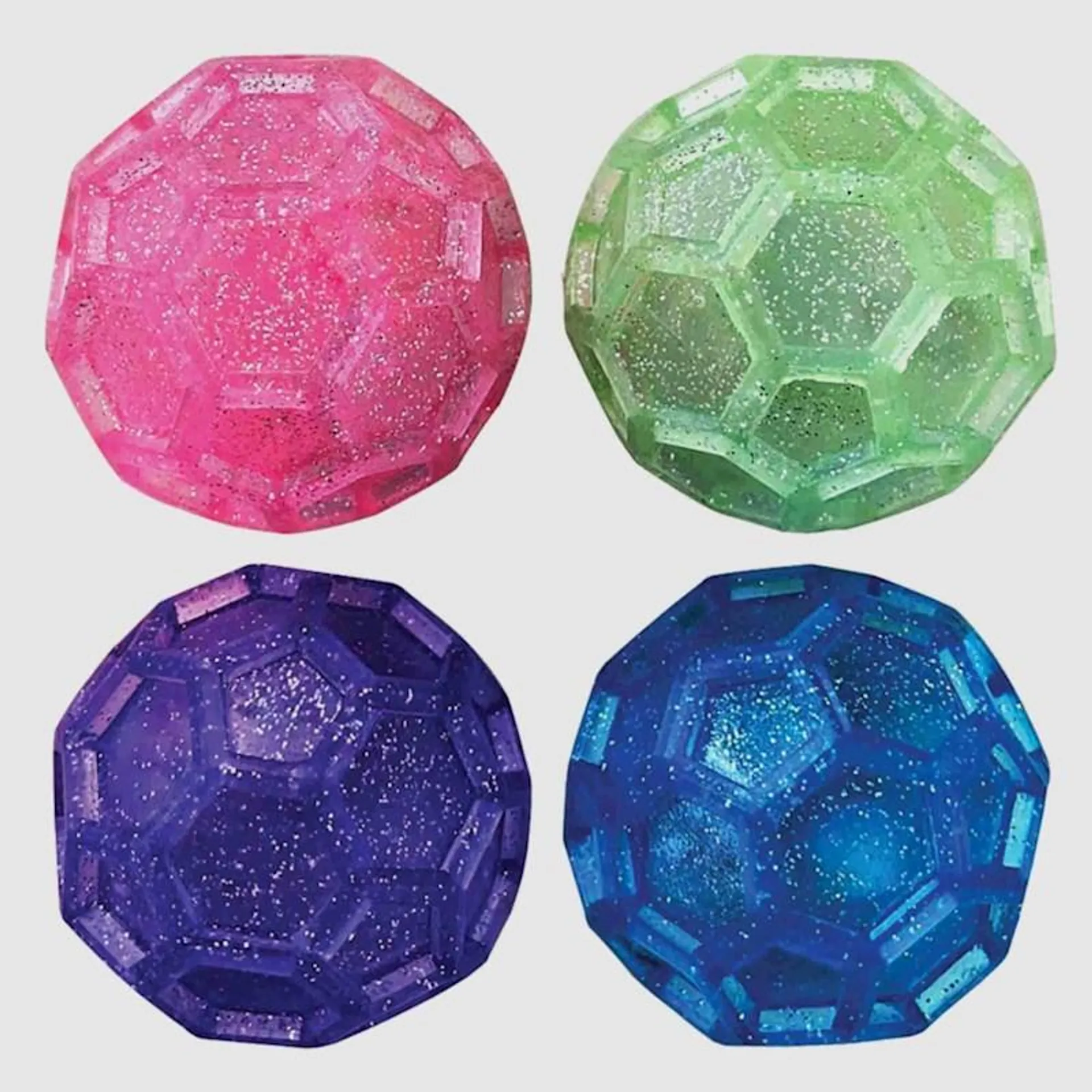 Light Up Glitter Geo Ball Assorted