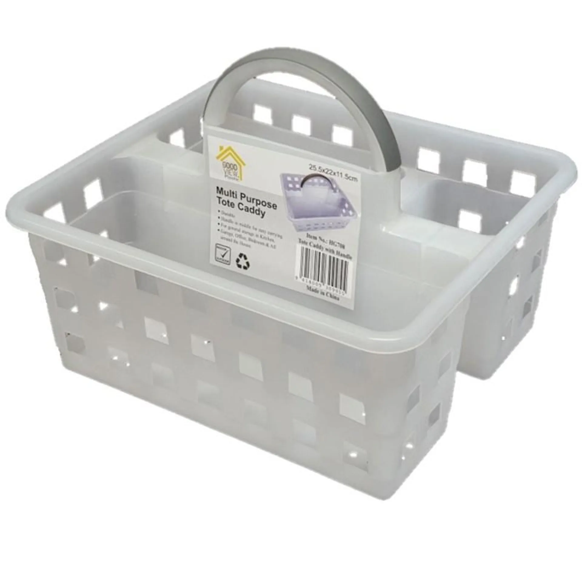 Tote Caddy With Handle White