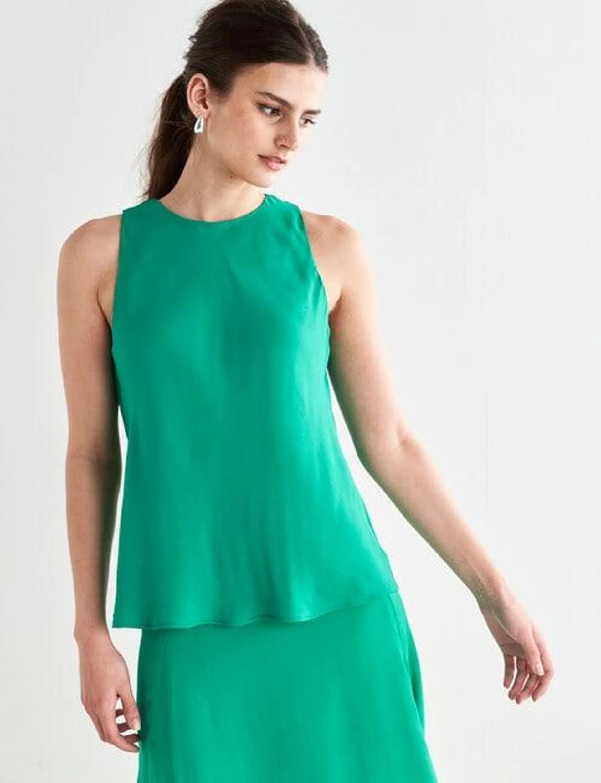 State of play Heather Top, Green Lily