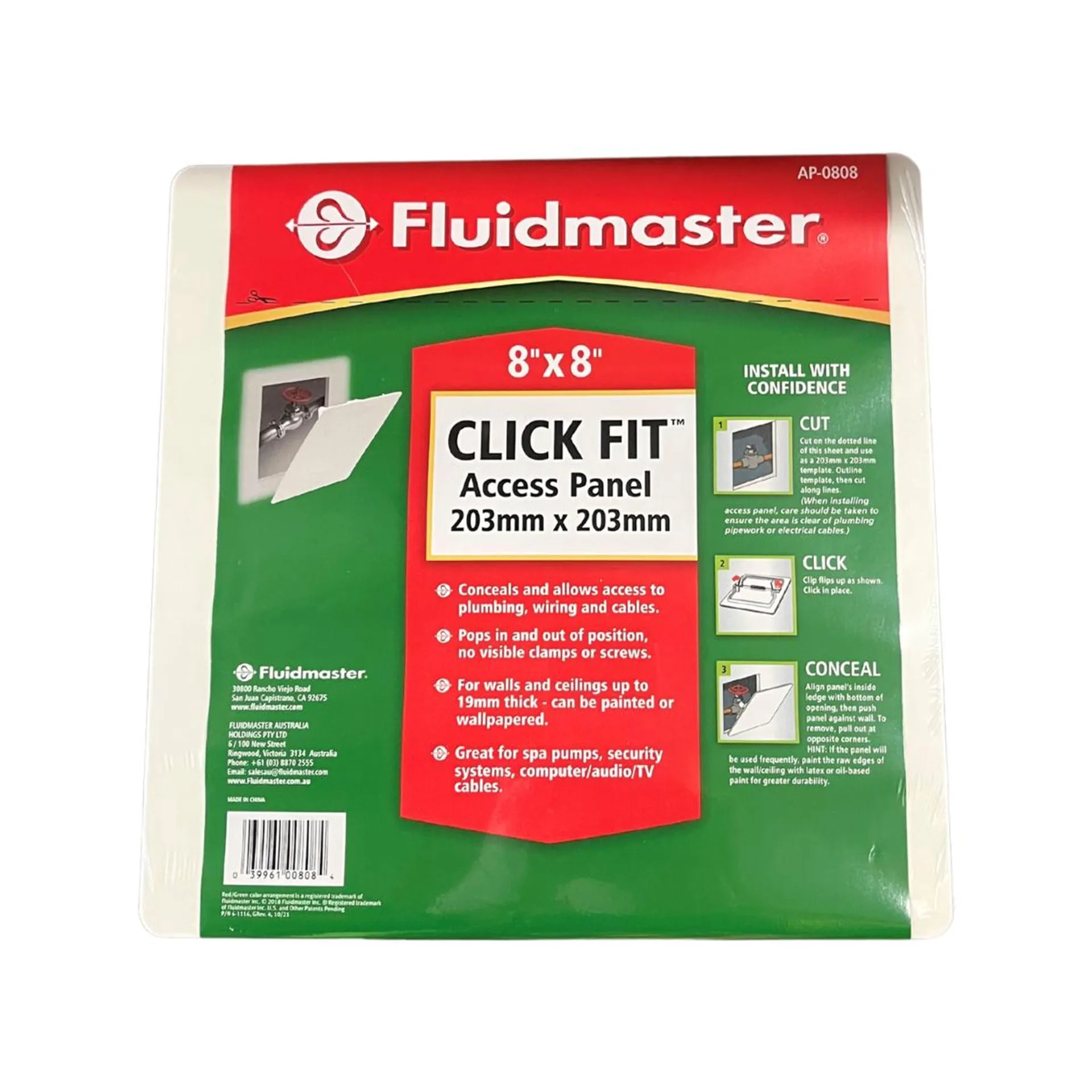 Fluidmaster 8" White Access Panel