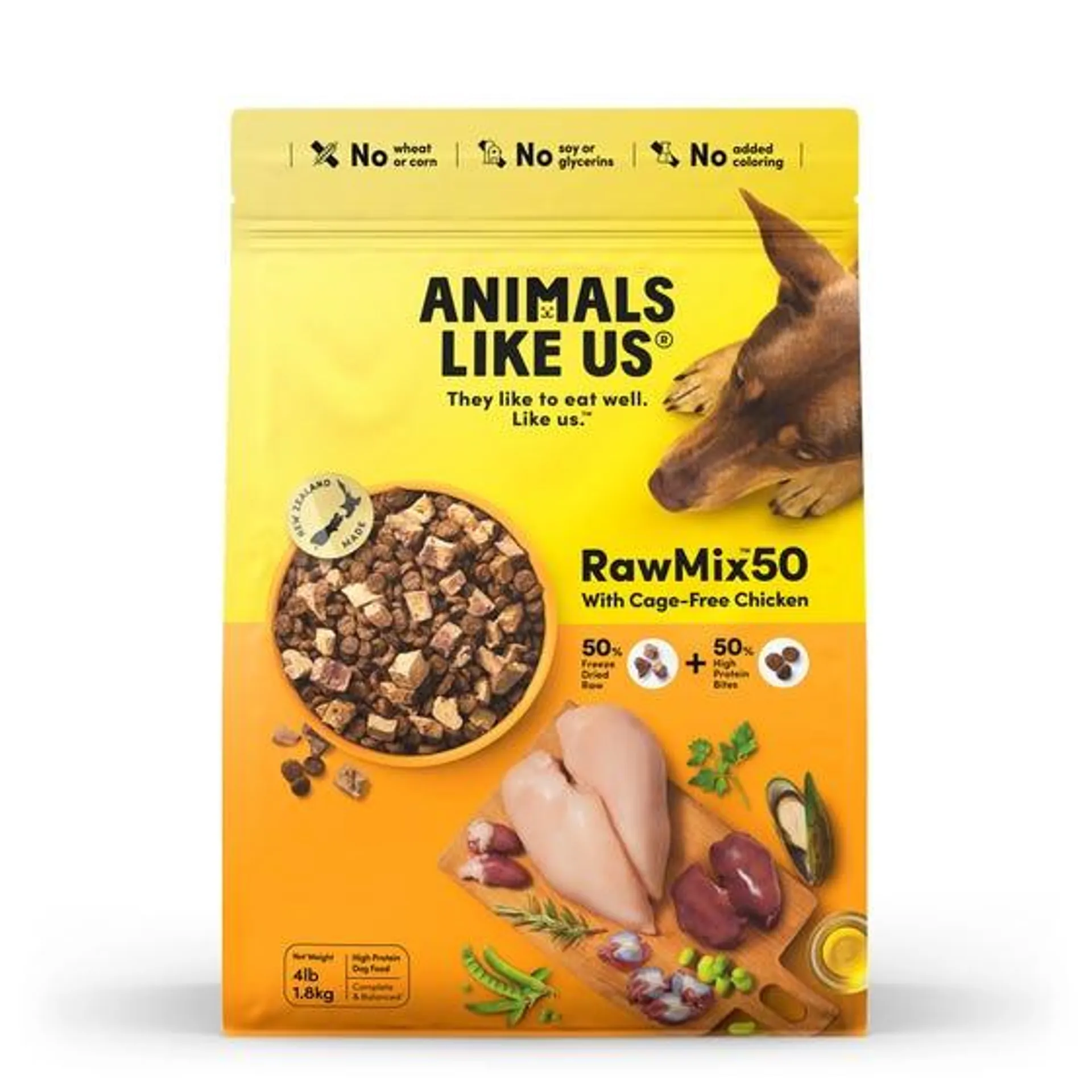 Animals Like Us Rawmix50 Chicken Dog Food 1.8kg