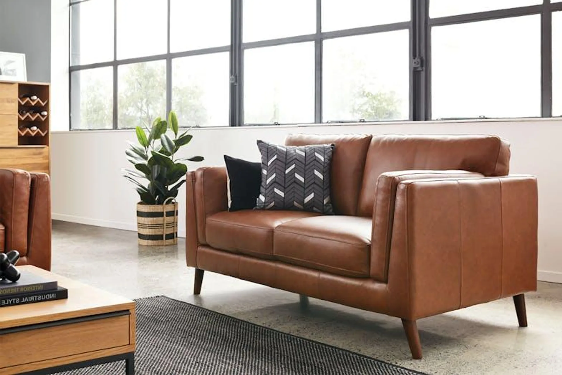 Maia 2 Seater Leather Sofa