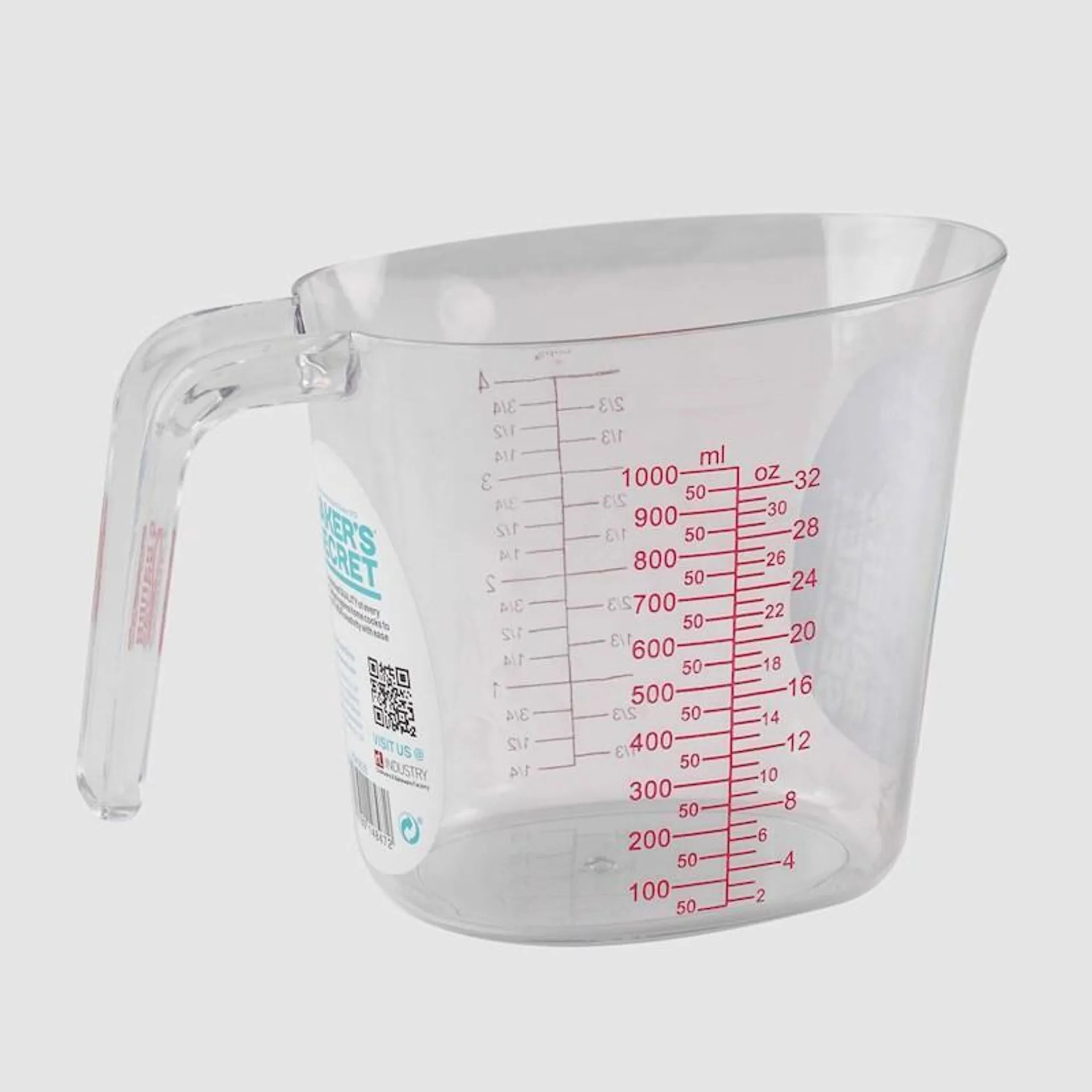 Bakers Secret Plastic Measure Jug 1000ml