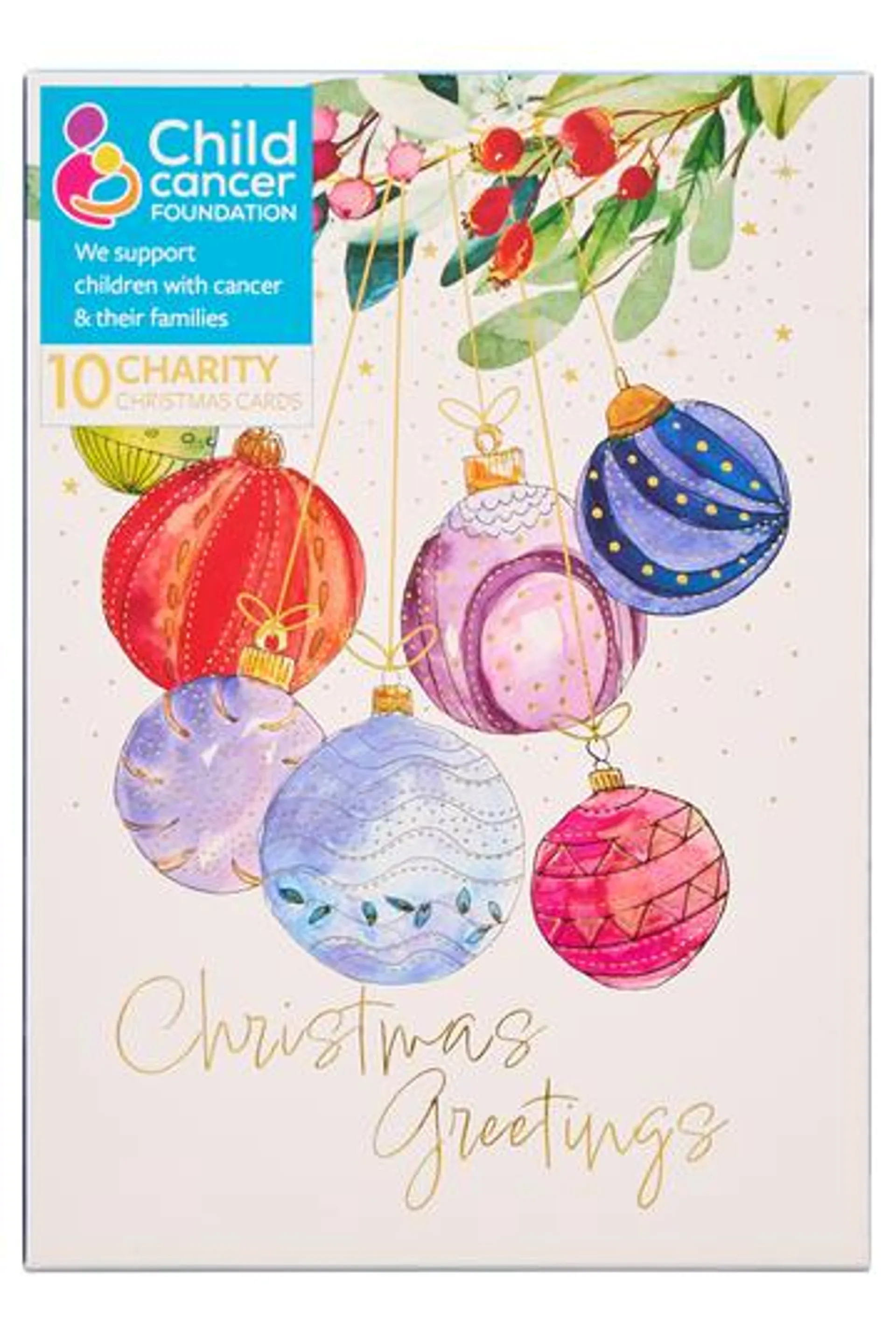 Child Cancer Foundation Charity Christmas Cards Baubles