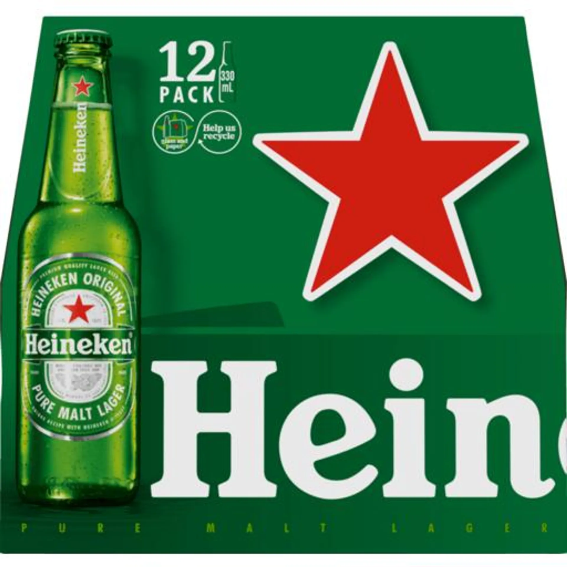 Heineken 330ml Bottles 12 Pack