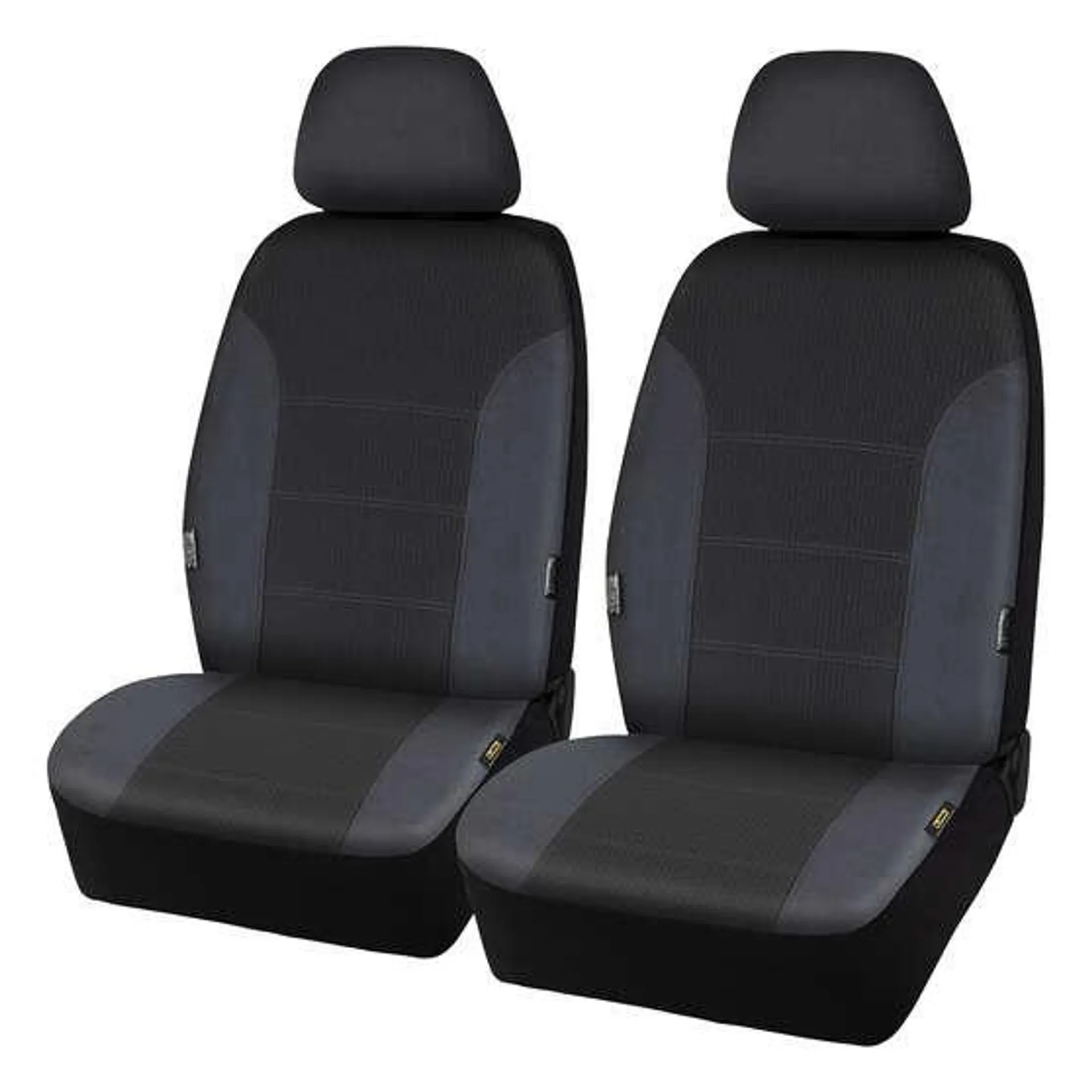 SCA Premium Jacquard and Velour Seat Covers Charcoal Adjustable Headrests Airbag Compatible 30SAB