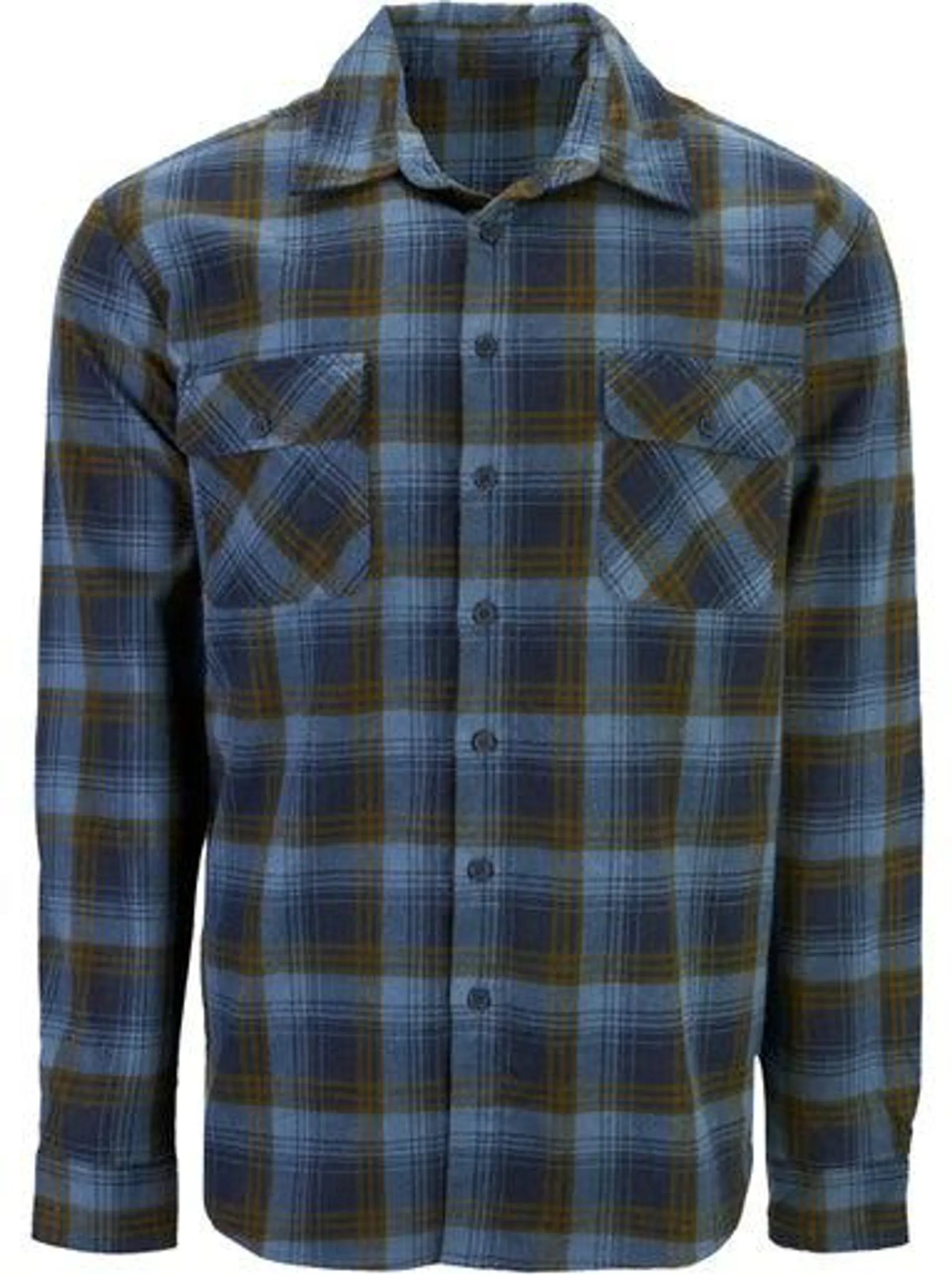 Men's Flannel Shirt in Navy/khaki/light Blue