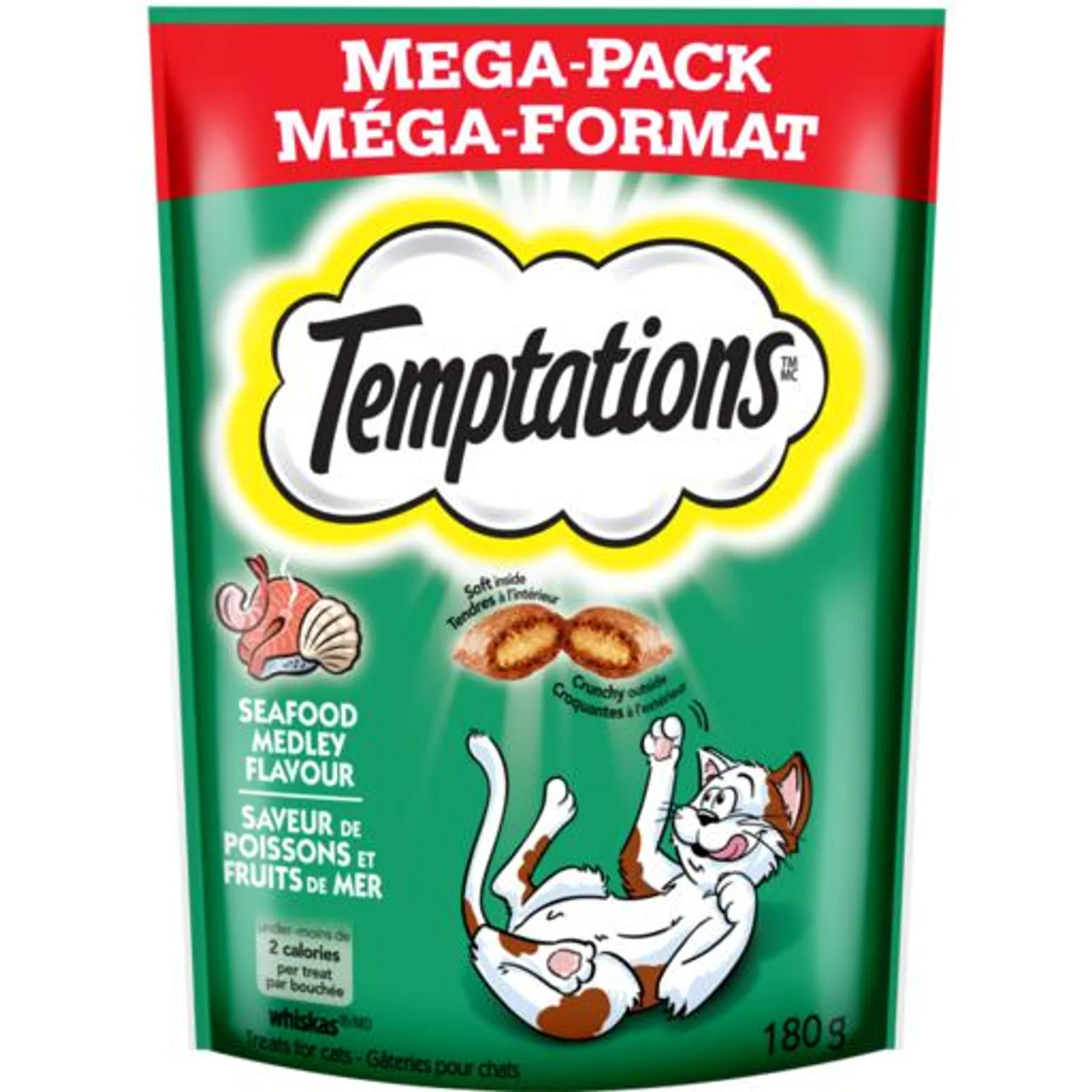Whiskas Temptations Cat Treats Seafood Medley 180g
