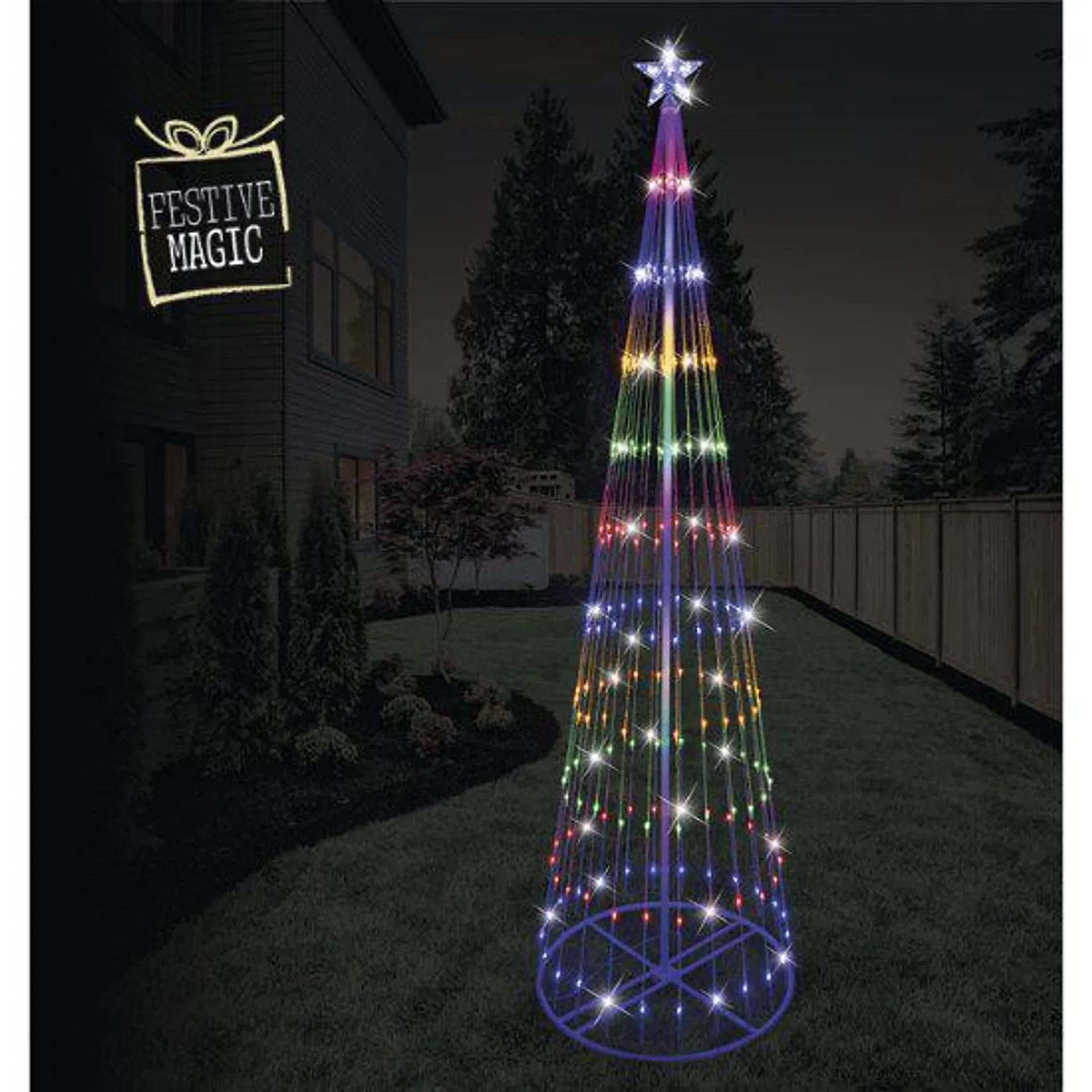 Festive Magic LED Multi Light Christmas Tree