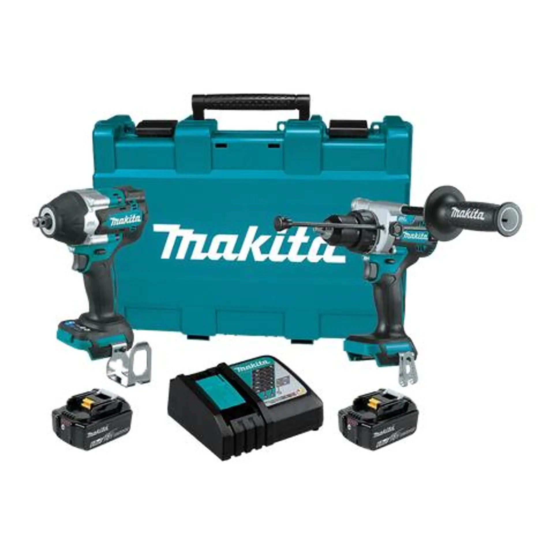 Makita LXT Cordless Hammer Drill and Mid Torque Impact Wrench 18V 6Ah