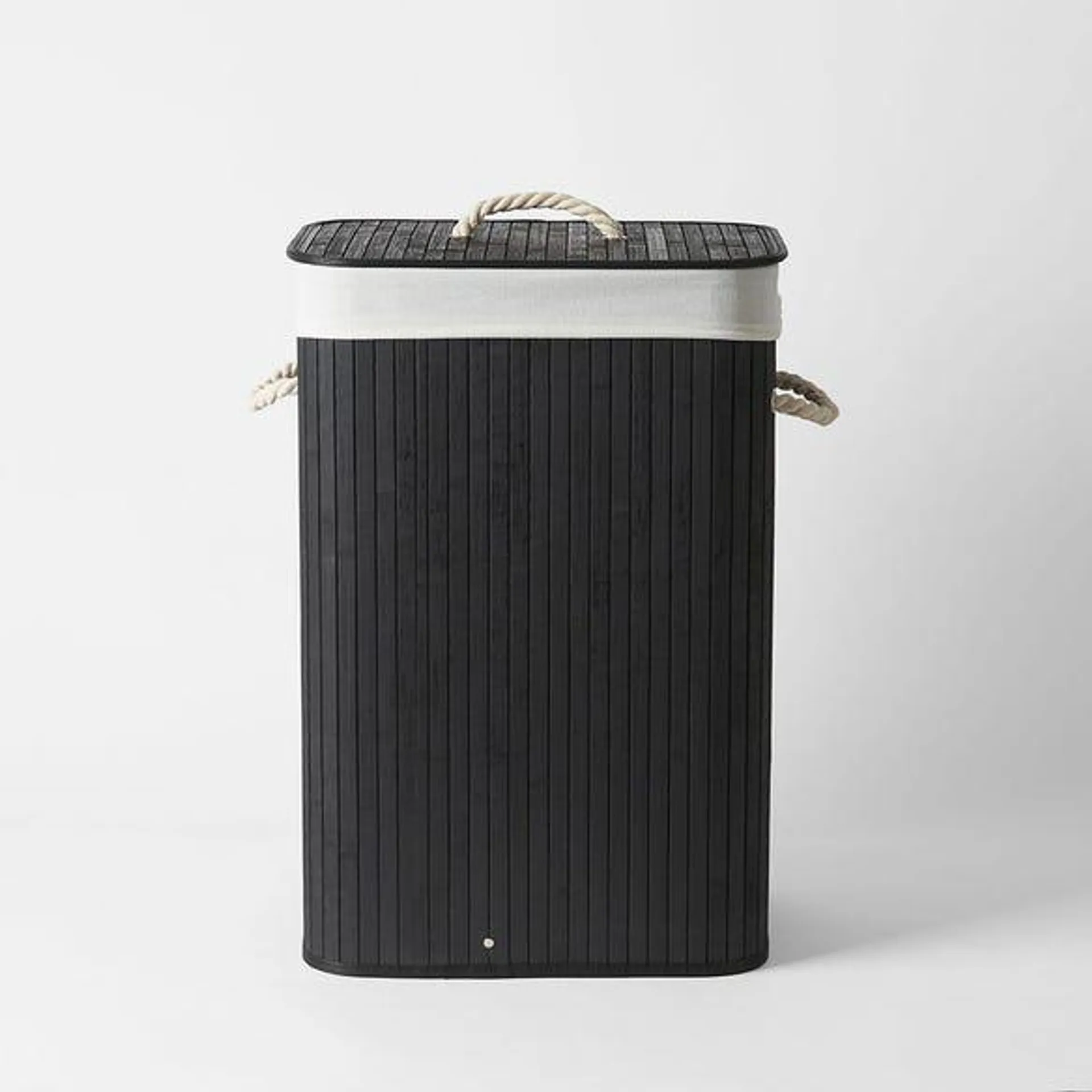 Collapsible Bamboo Hamper - Black