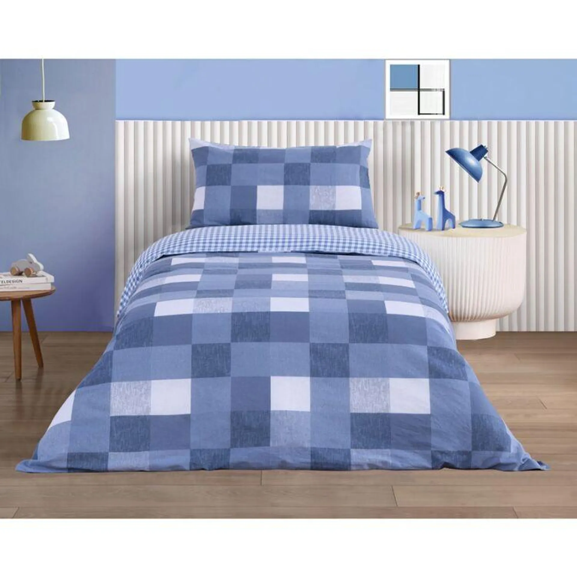 KOO Kids Casy Quilt Cover Set Blue