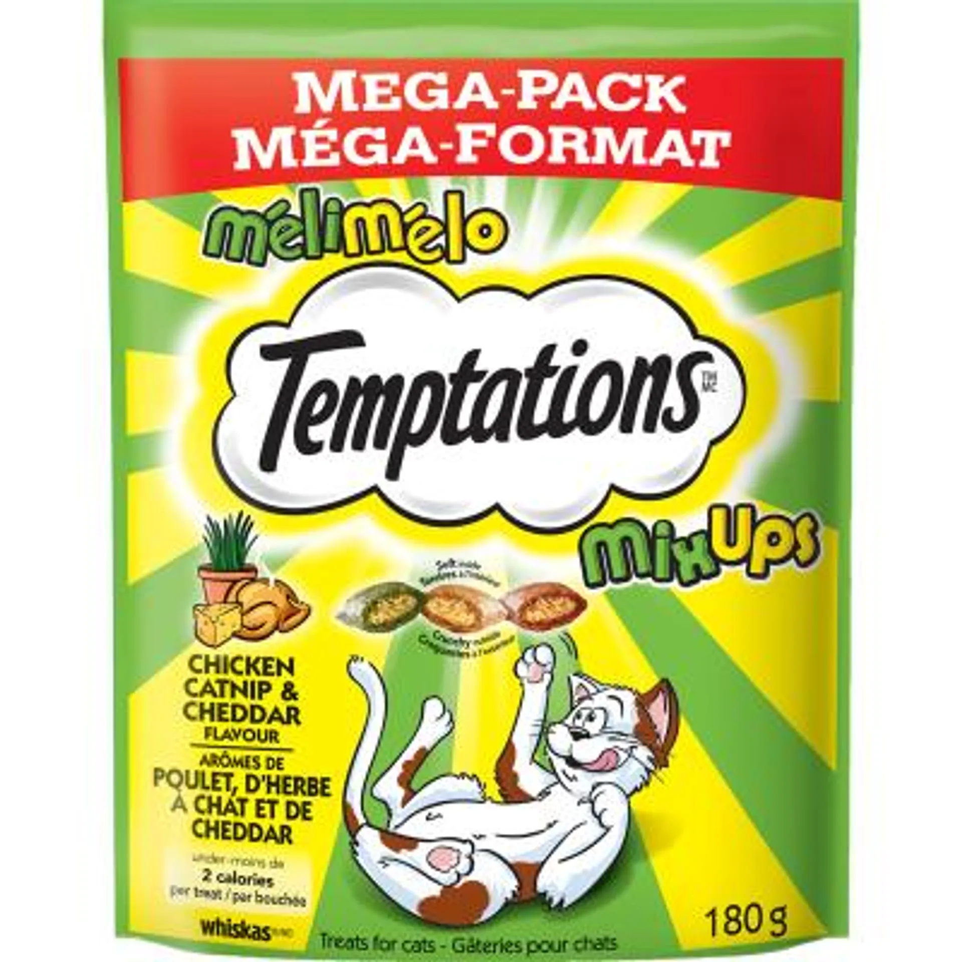 Temptations Mix Ups Chicken Catnip & Cheddar Flavour Treats For Cats