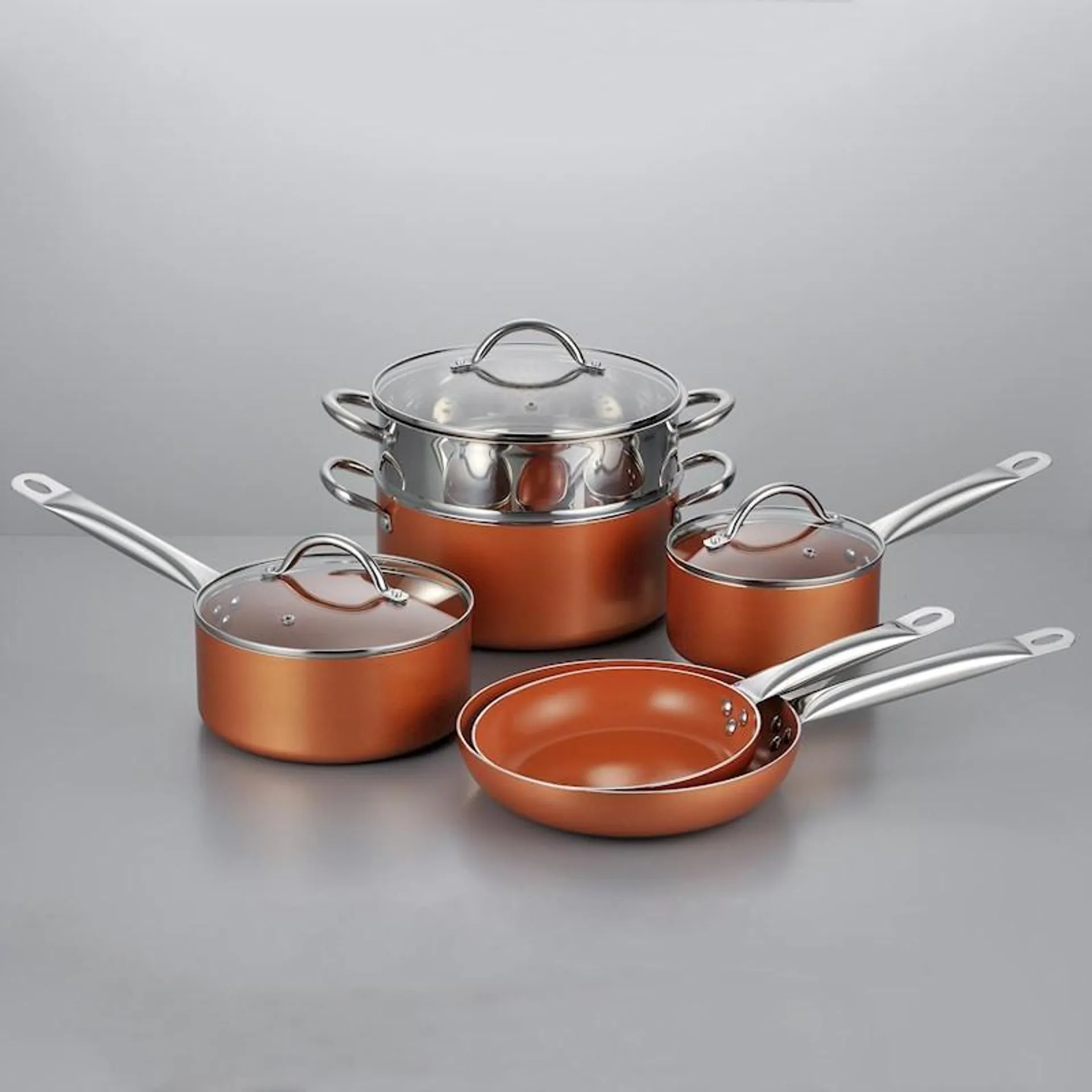 Hampton & Mason Non Stick Cookware Copper 6 piece