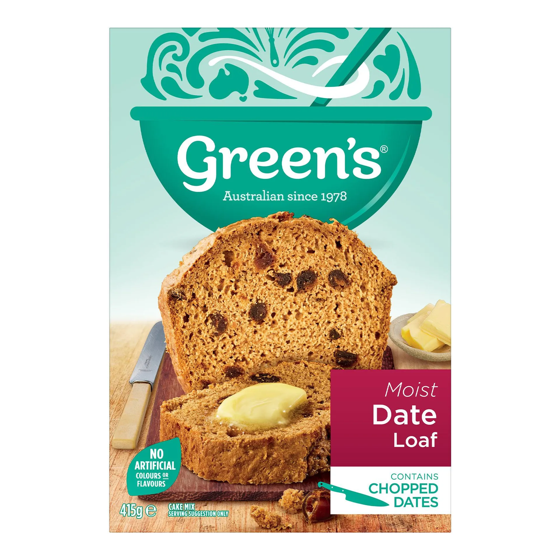 Green's Date Loaf Cake Mix 415g