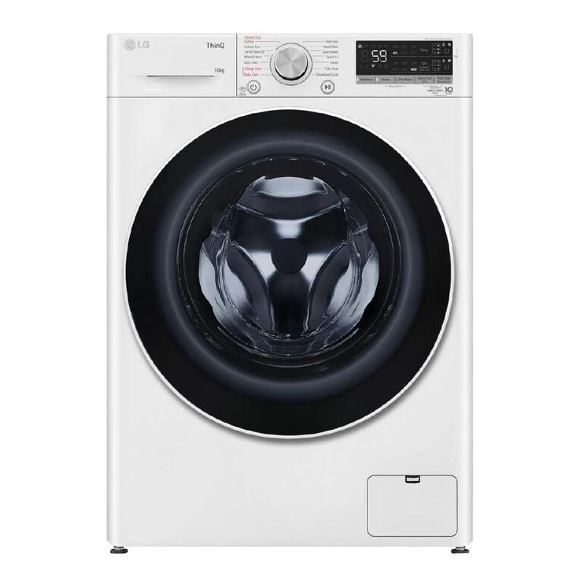 LG 10kg Front Load Washing Machine with Steam, ezDispense, Turbo Clean and Direct Drive Motor