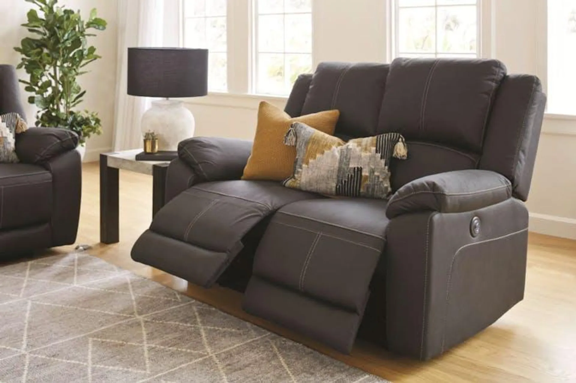 Gaucho 2 Seater Powered Fabric Recliner Sofa