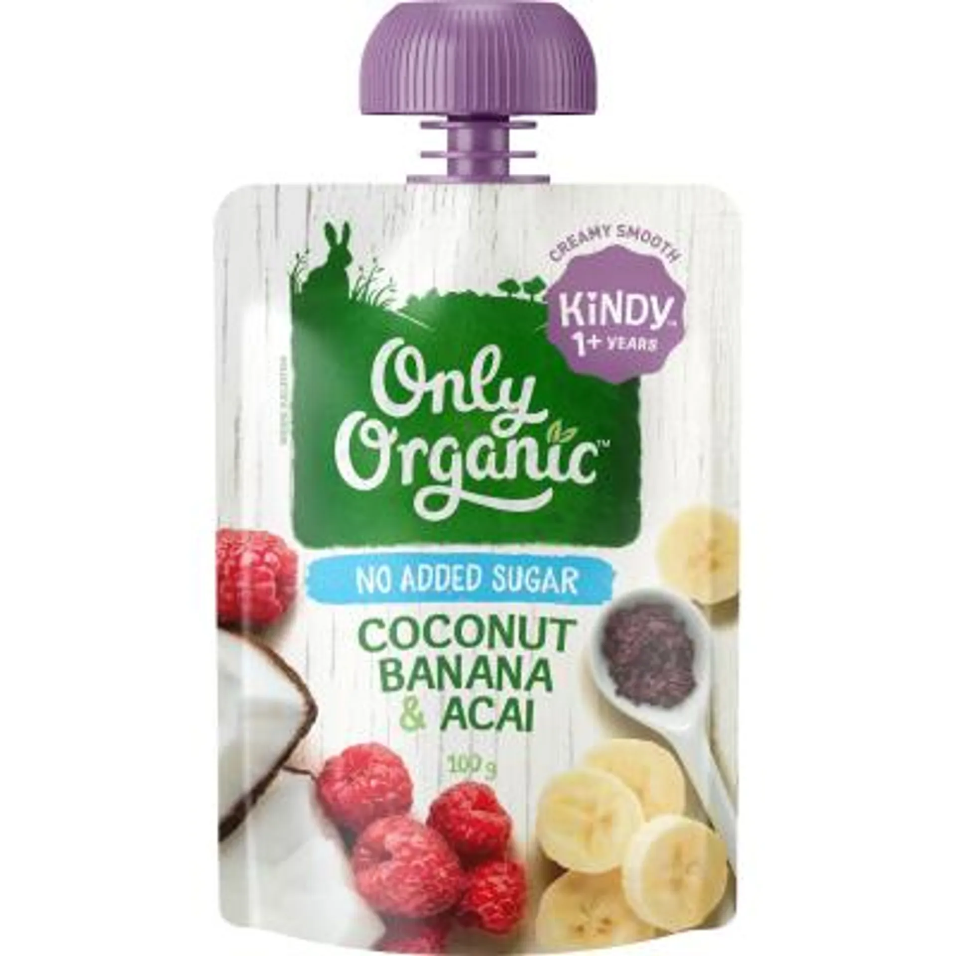 Only Organic Coconut Banana & Acai Kindy 1+ Years