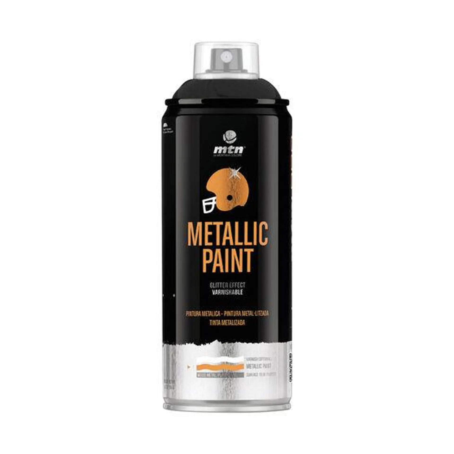 MTN Pro Metallic Black Spray Paint 400mL