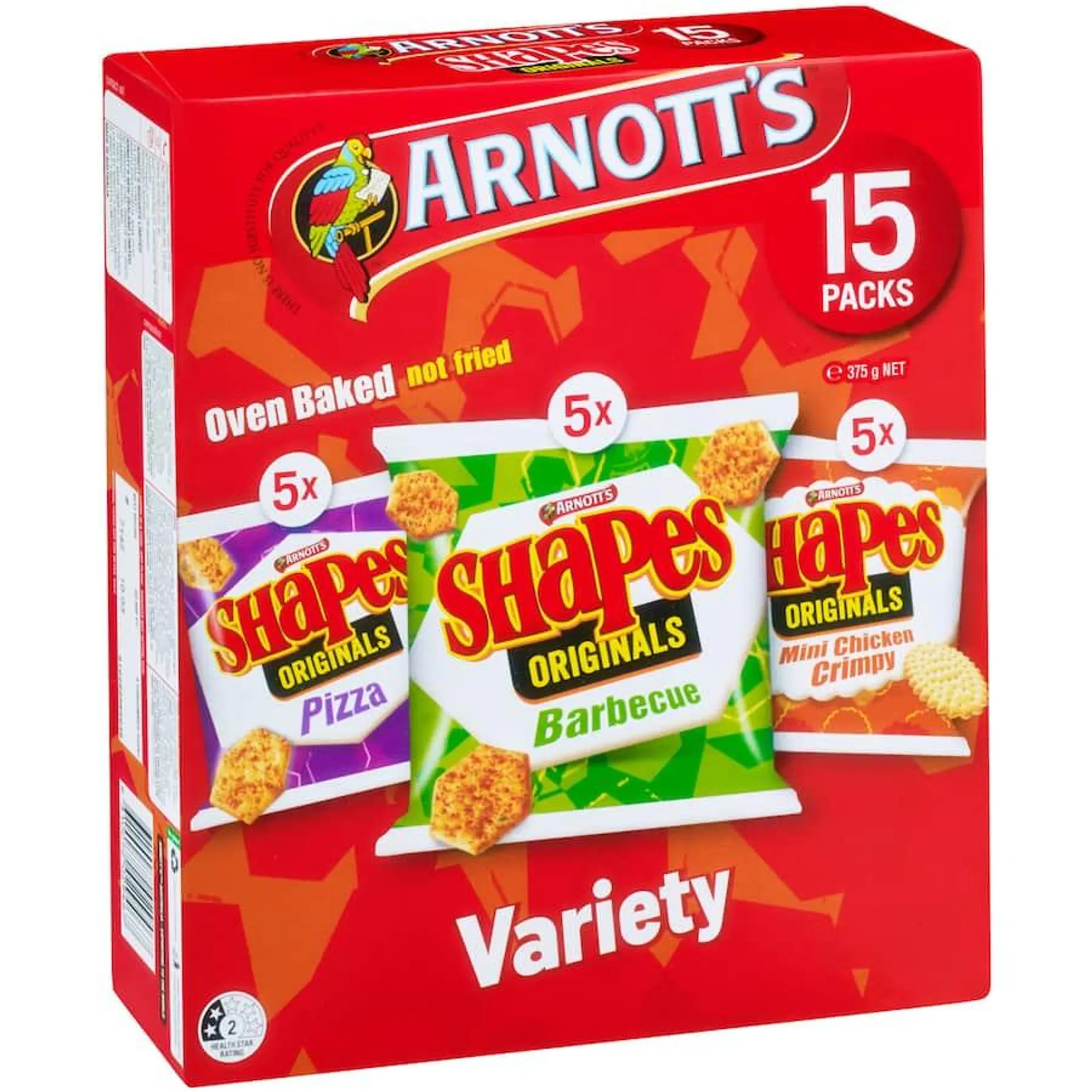 Arnotts Shapes Sensations Crackers Multipack Variety 375g